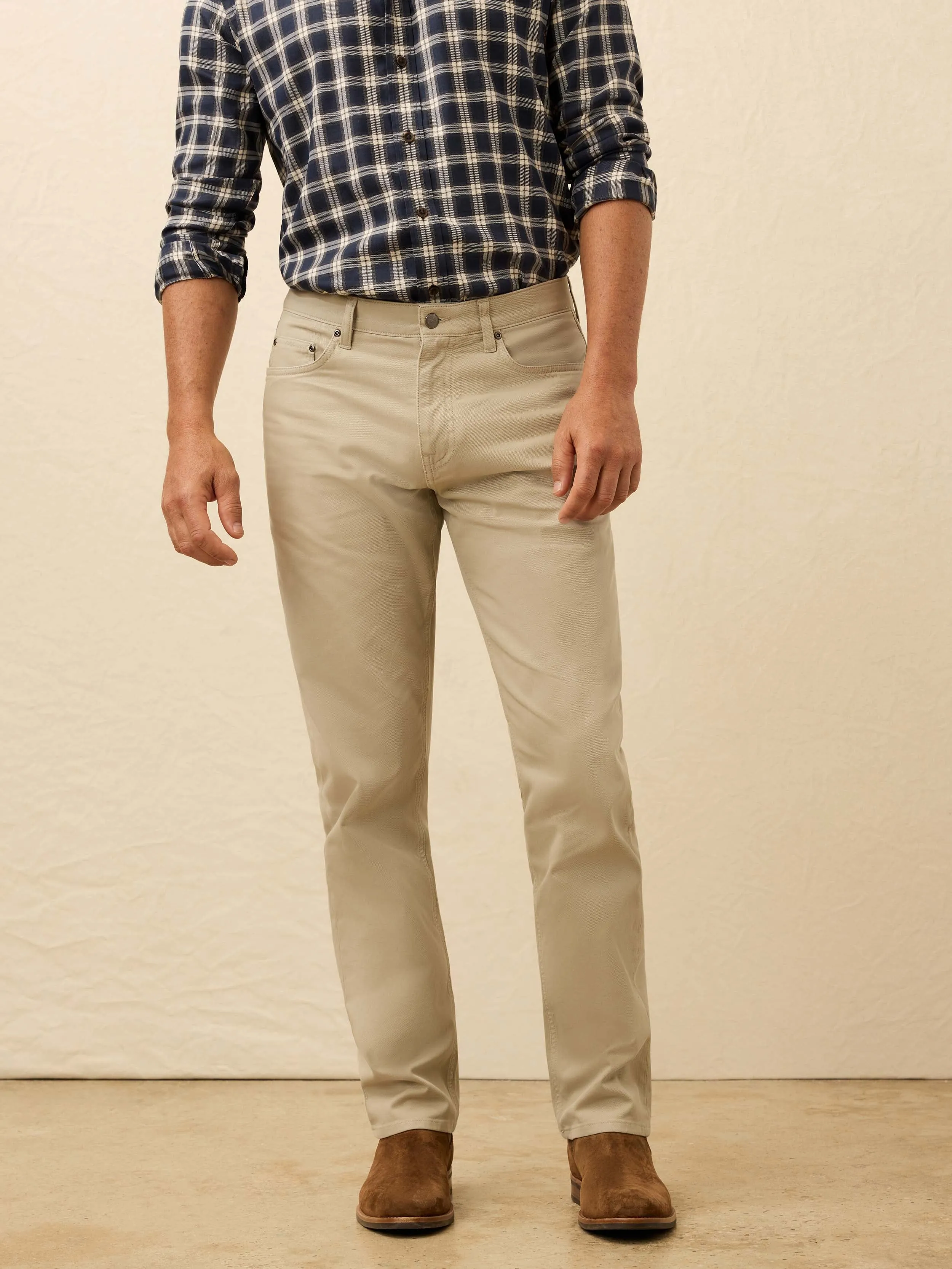 Reserve Twill 5-Pocket Pant - Rocky Cliff sold by Faherty product image thumbnail 2