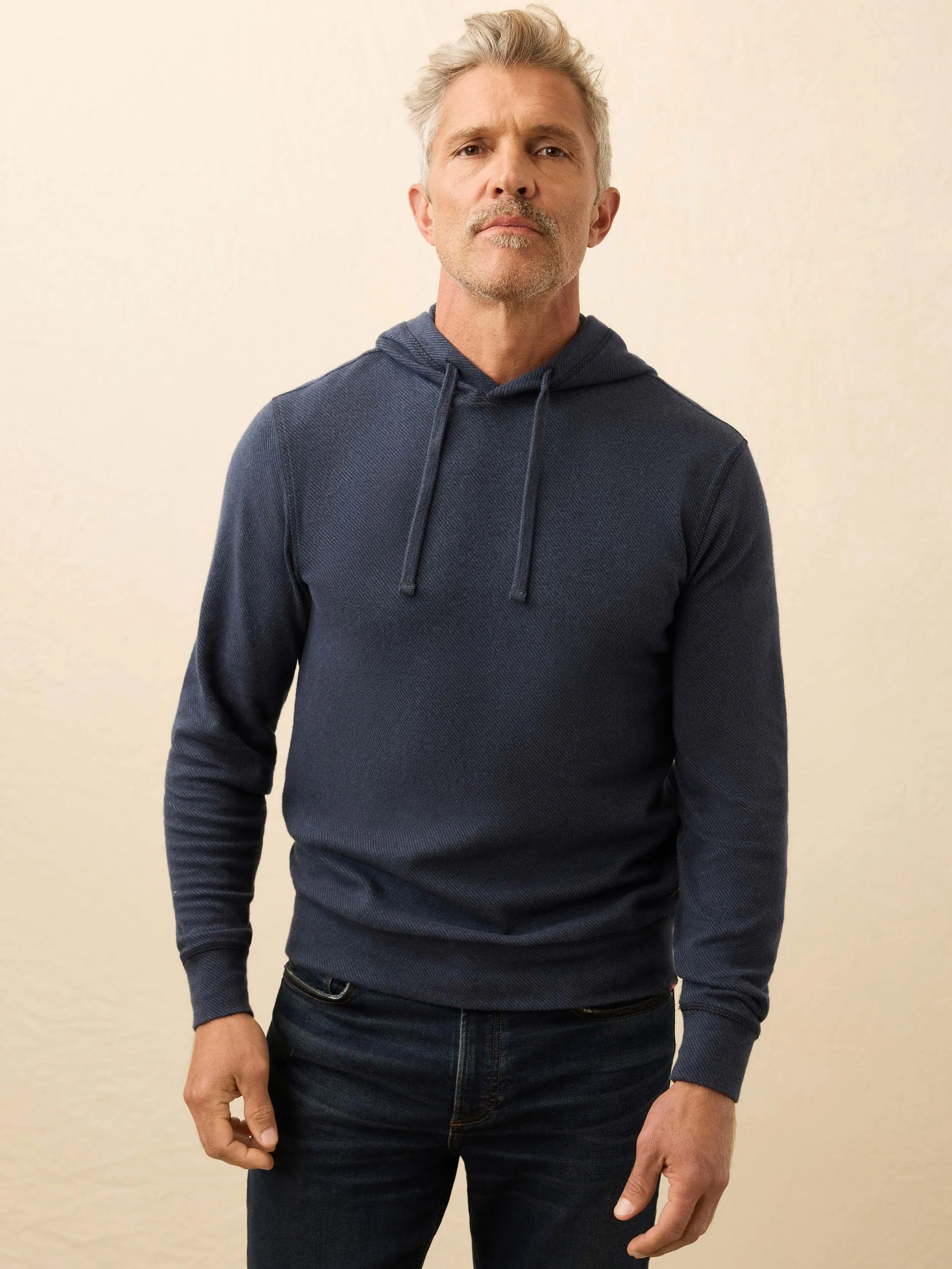 Legend™ Sweater Hoodie - Brighton Navy Twill sold by Faherty