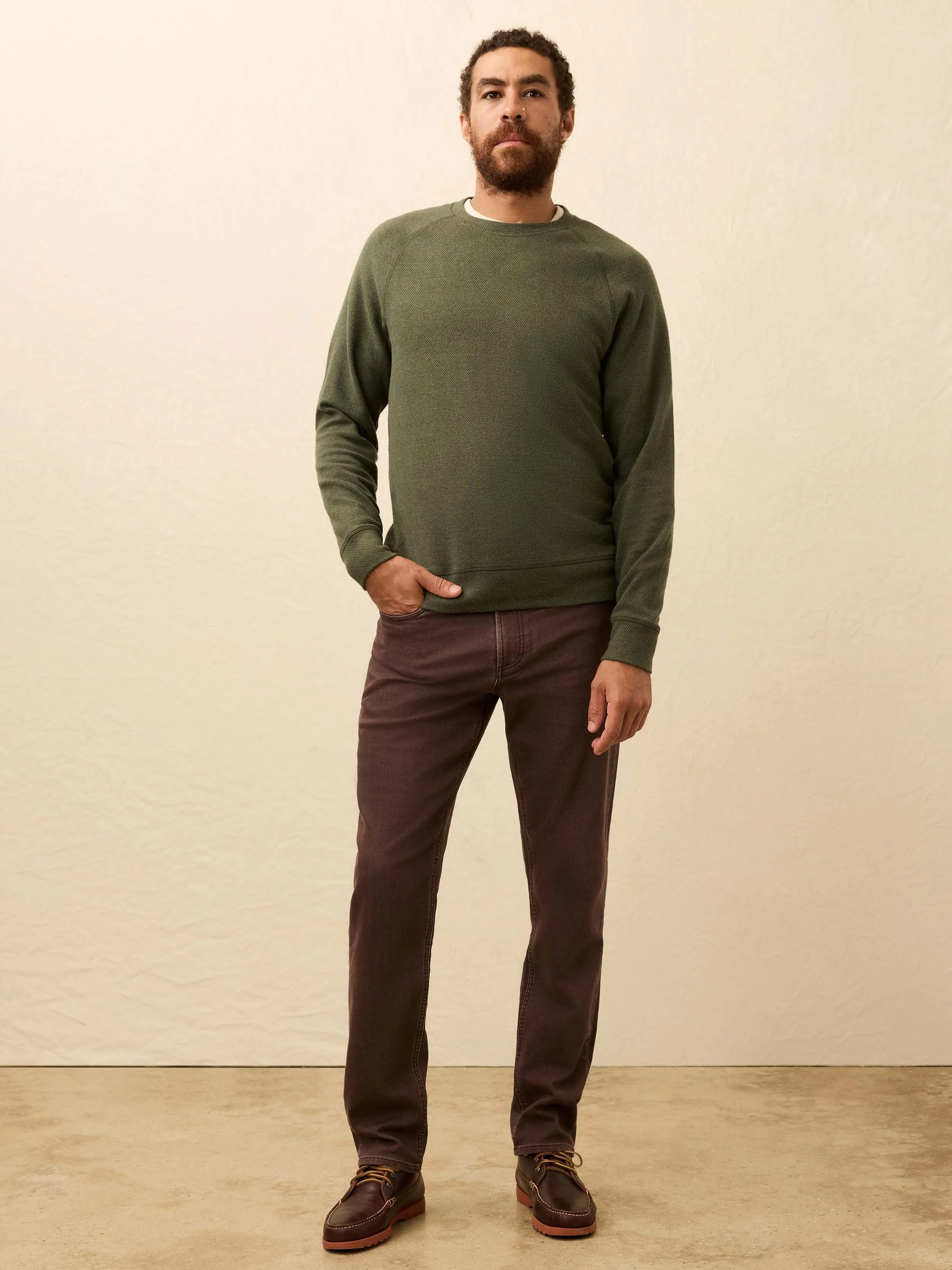 Legend™ Sweater Crewneck - Fall Evergreen Twill sold by Faherty product image thumbnail 4