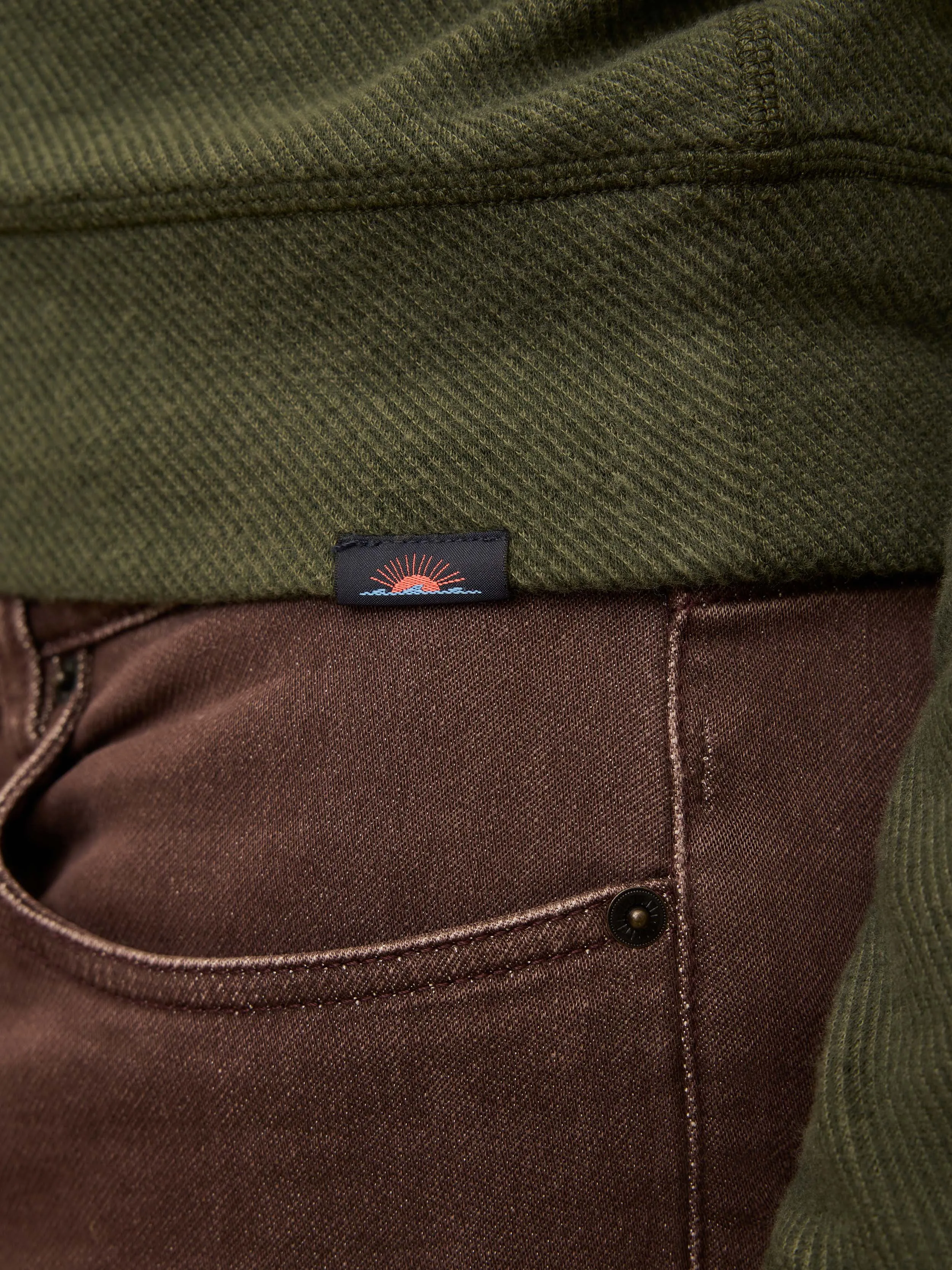 Legend™ Sweater Crewneck - Fall Evergreen Twill sold by Faherty product image thumbnail 2