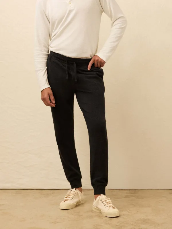 Legend Sweatpant - Heathered Black Twill sold by Faherty