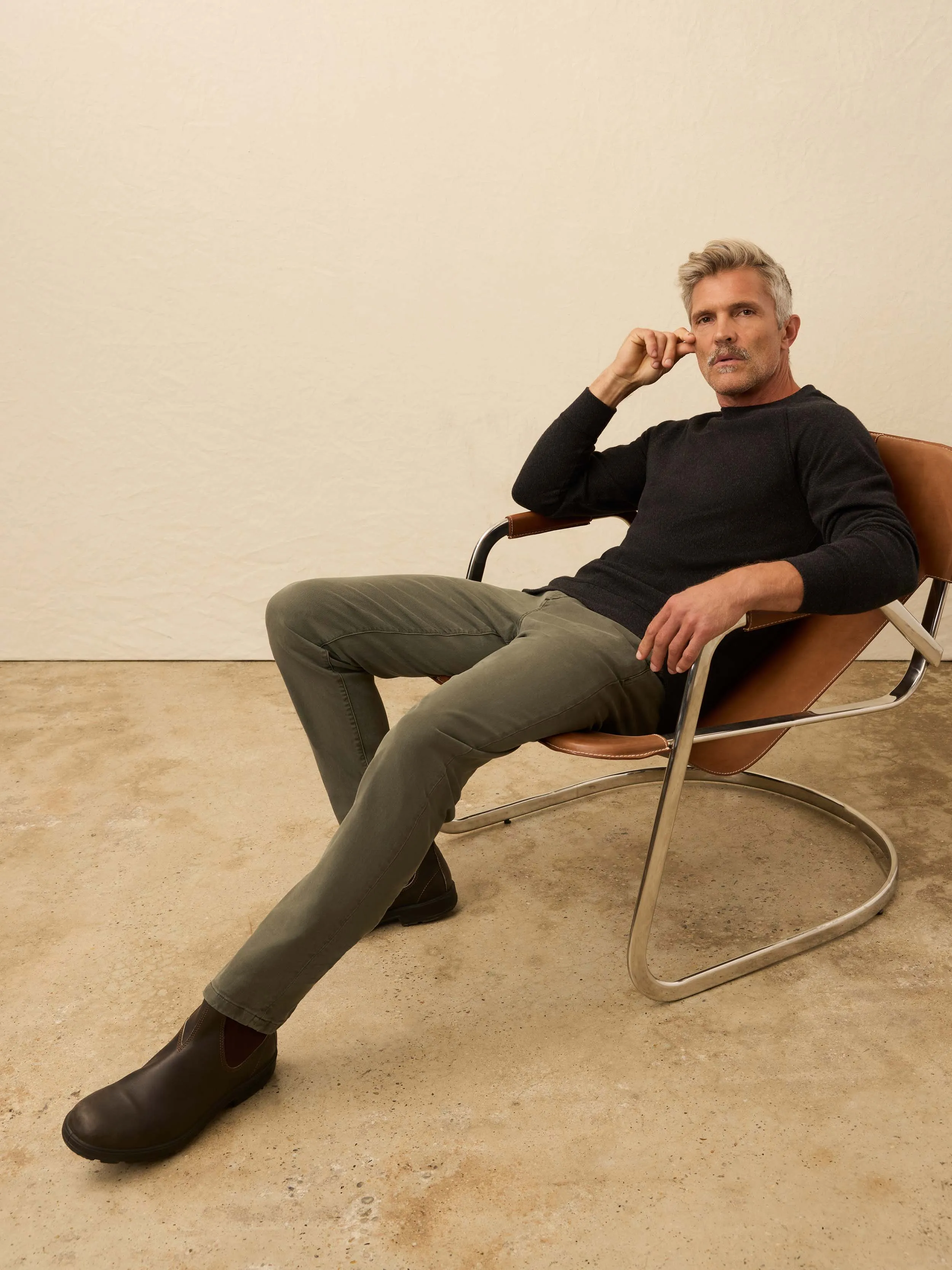 Legend Sweater Crew - Heathered Black Twill sold by Faherty product image thumbnail 3