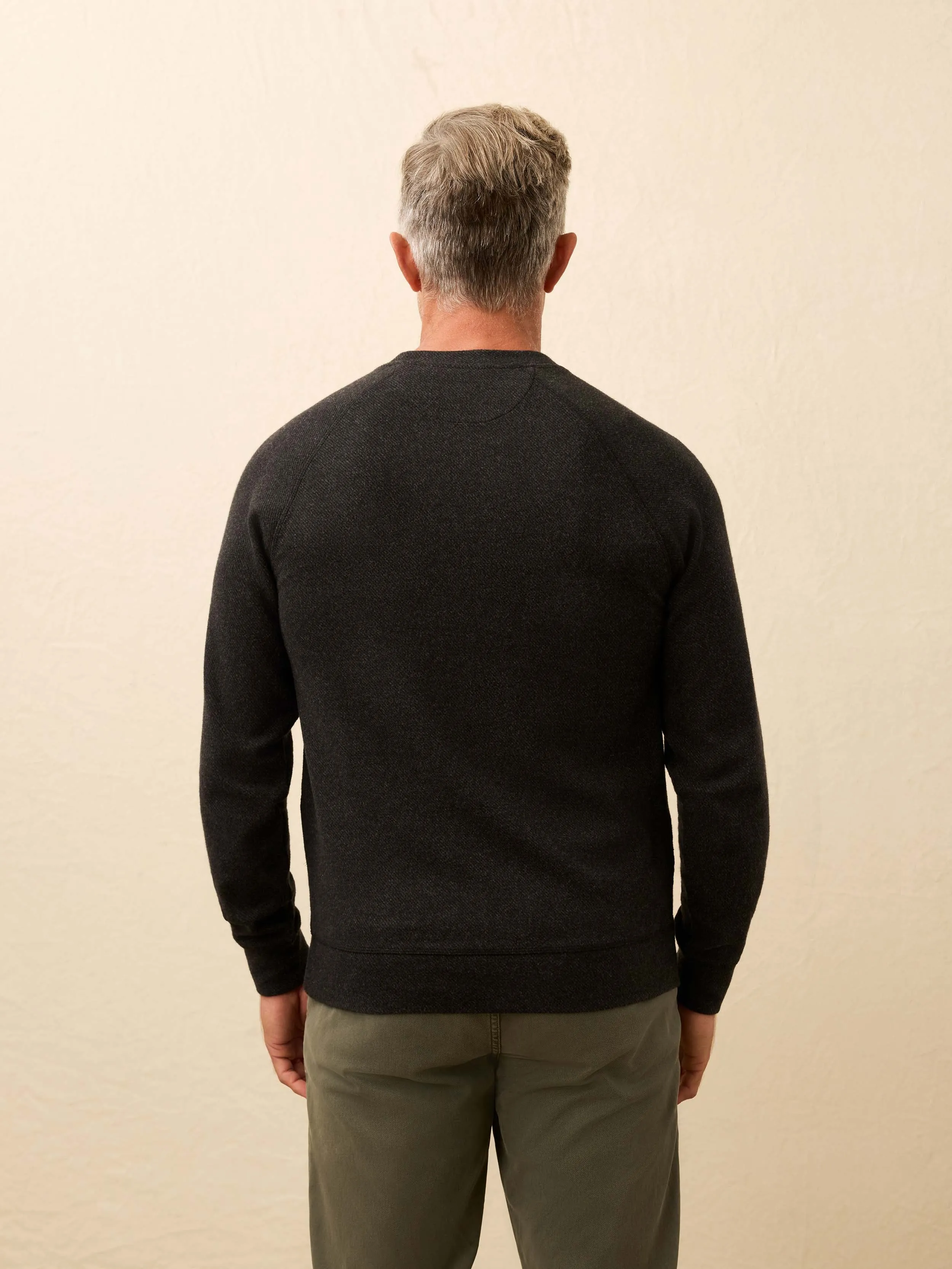 Legend Sweater Crew - Heathered Black Twill sold by Faherty product image thumbnail 5