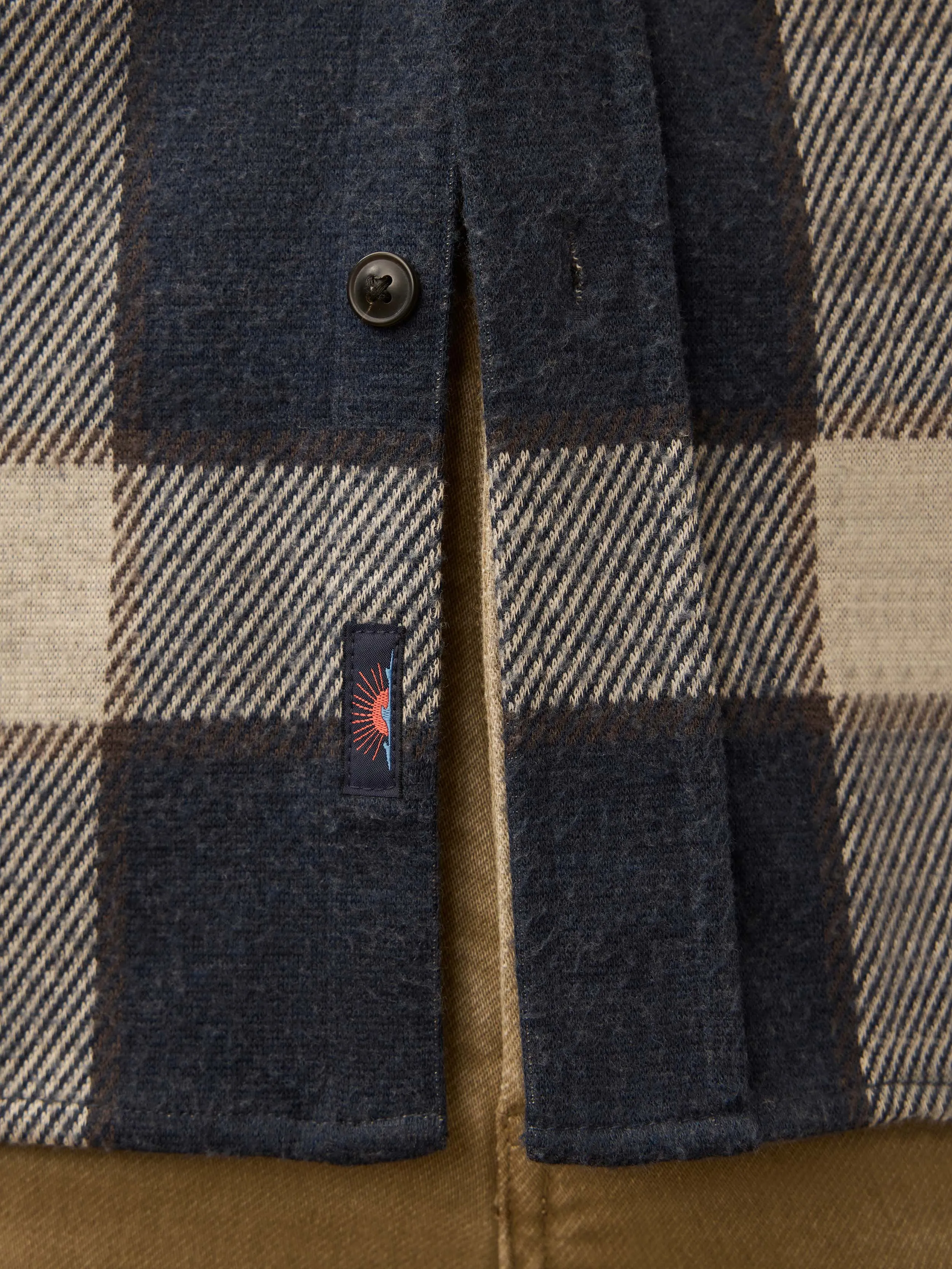 Legend™ Sweater Shirt - Navy Cloud Plaid sold by Faherty product image thumbnail 5