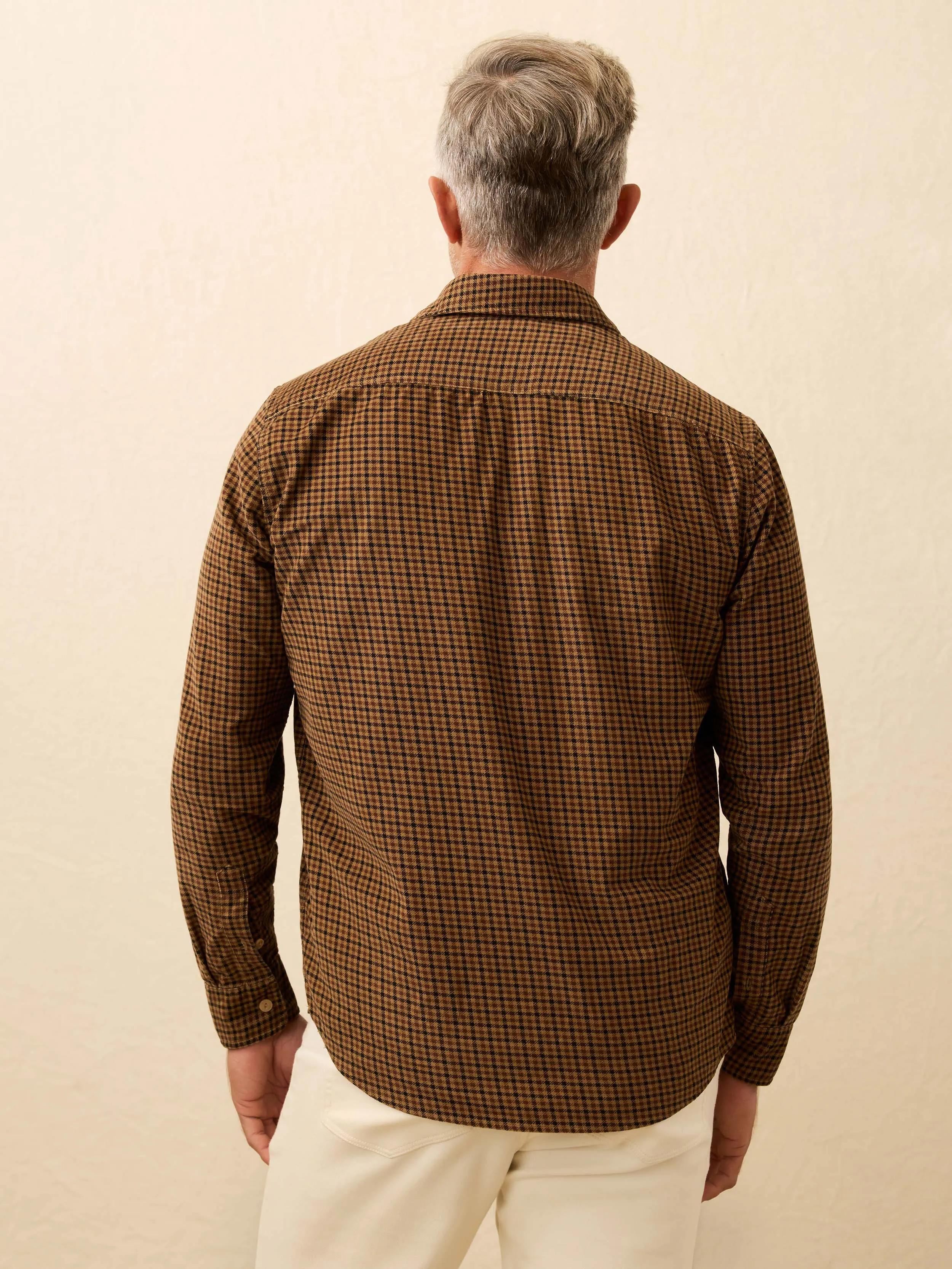 Corduroy Workshirt - Foxhound Trail Check sold by Faherty product image thumbnail 5