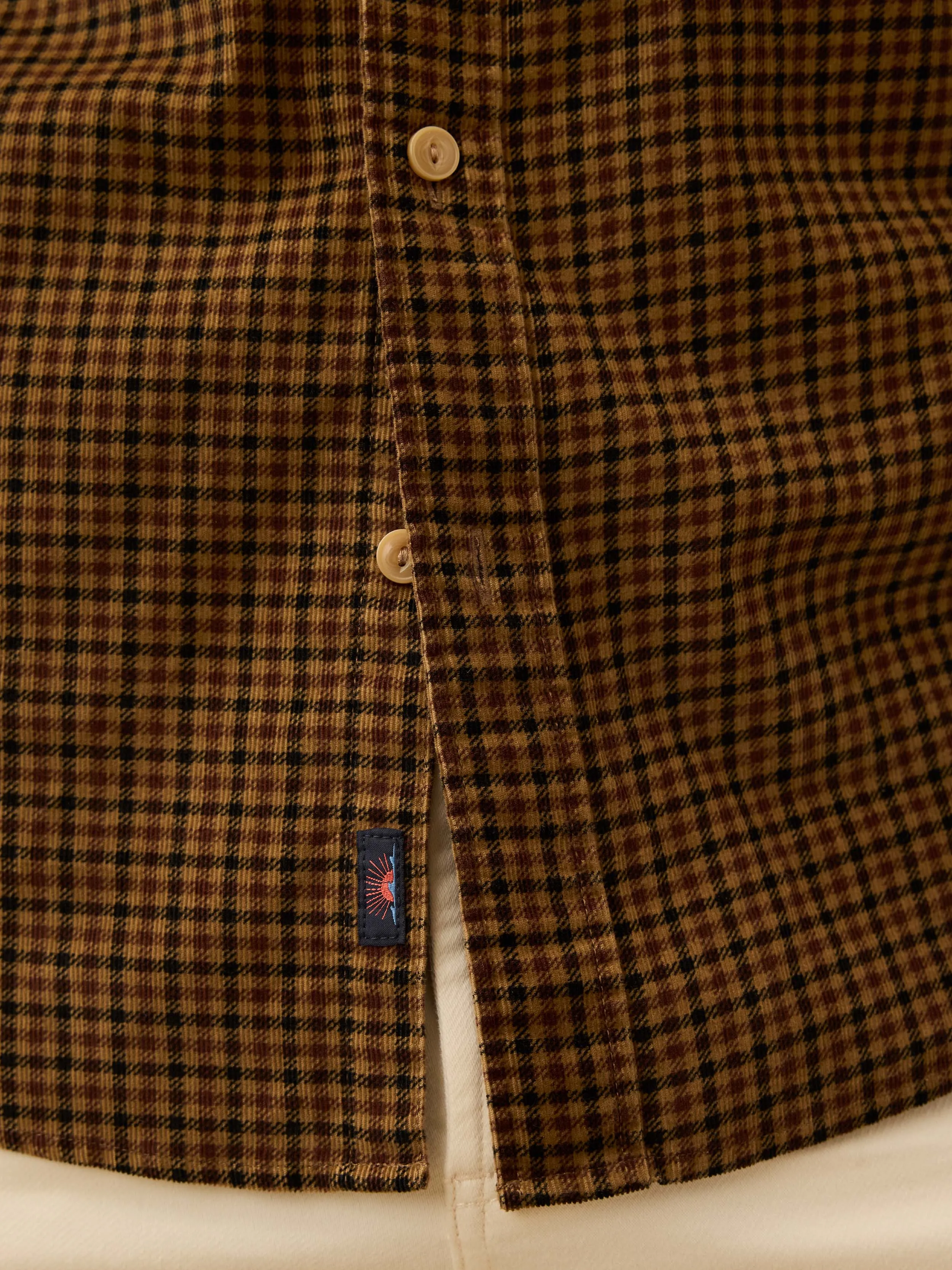 Corduroy Workshirt - Foxhound Trail Check sold by Faherty product image thumbnail 4