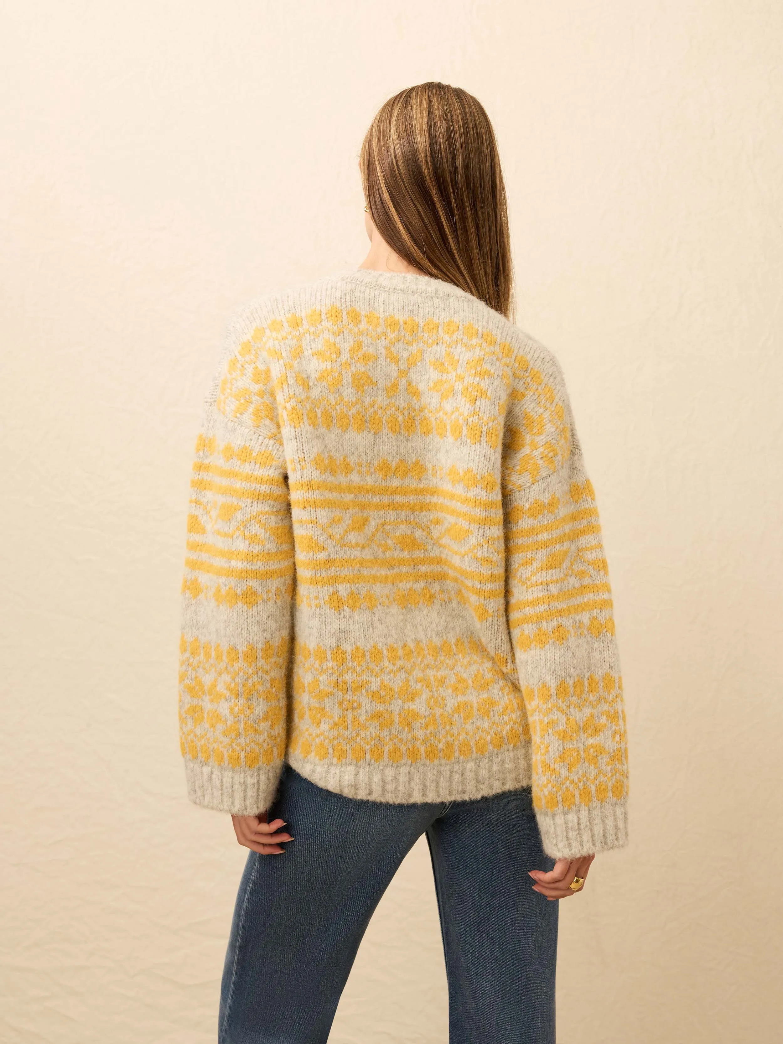 Powder Peak Boyfriend Sweater - Glacier Oat sold by Faherty product image thumbnail 5