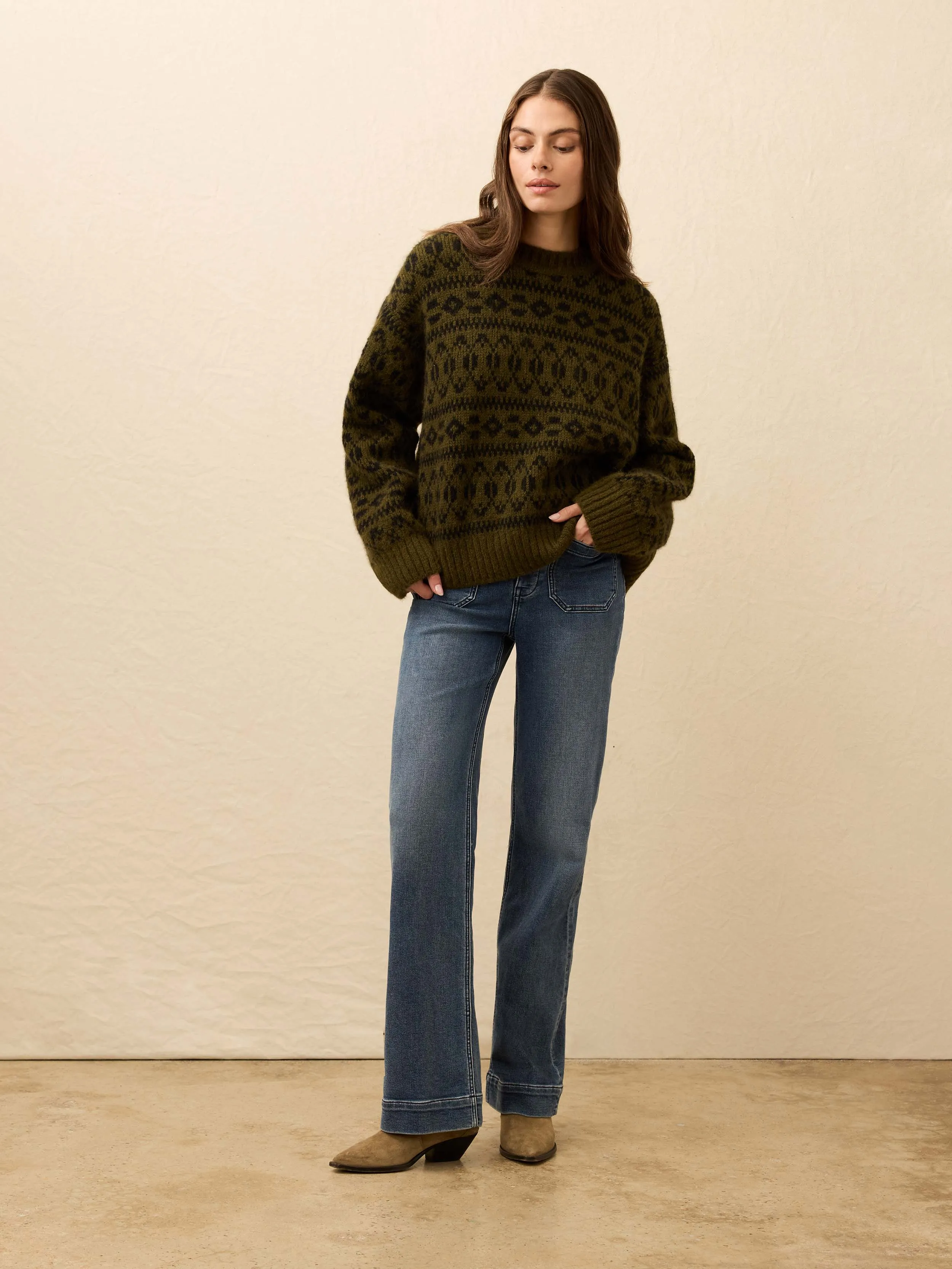 Midnight Bay Crew - Olive sold by Faherty product image thumbnail 4