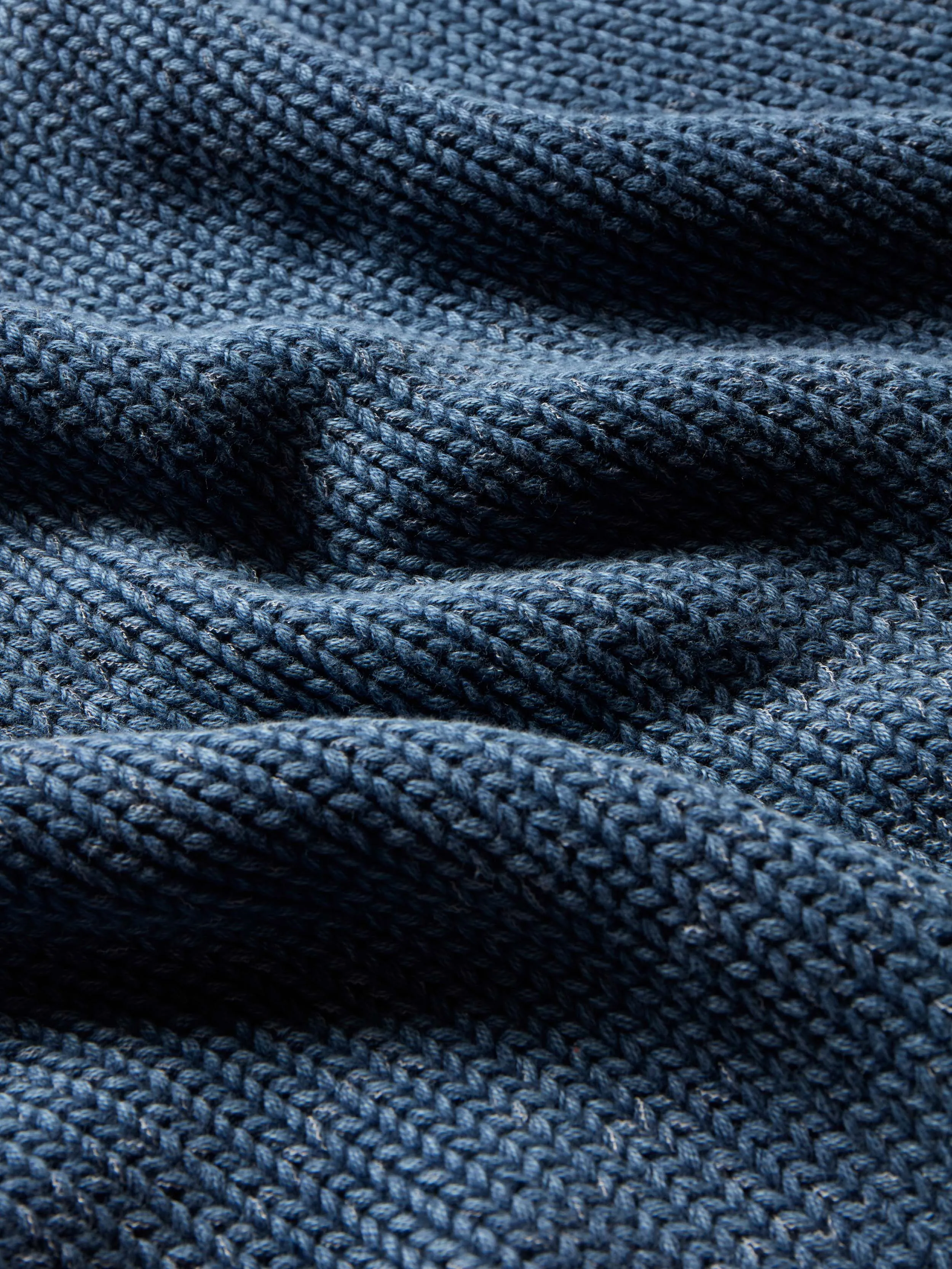 Sunwashed Cotton Roll Neck Sweater - Blue sold by Faherty product image thumbnail 2
