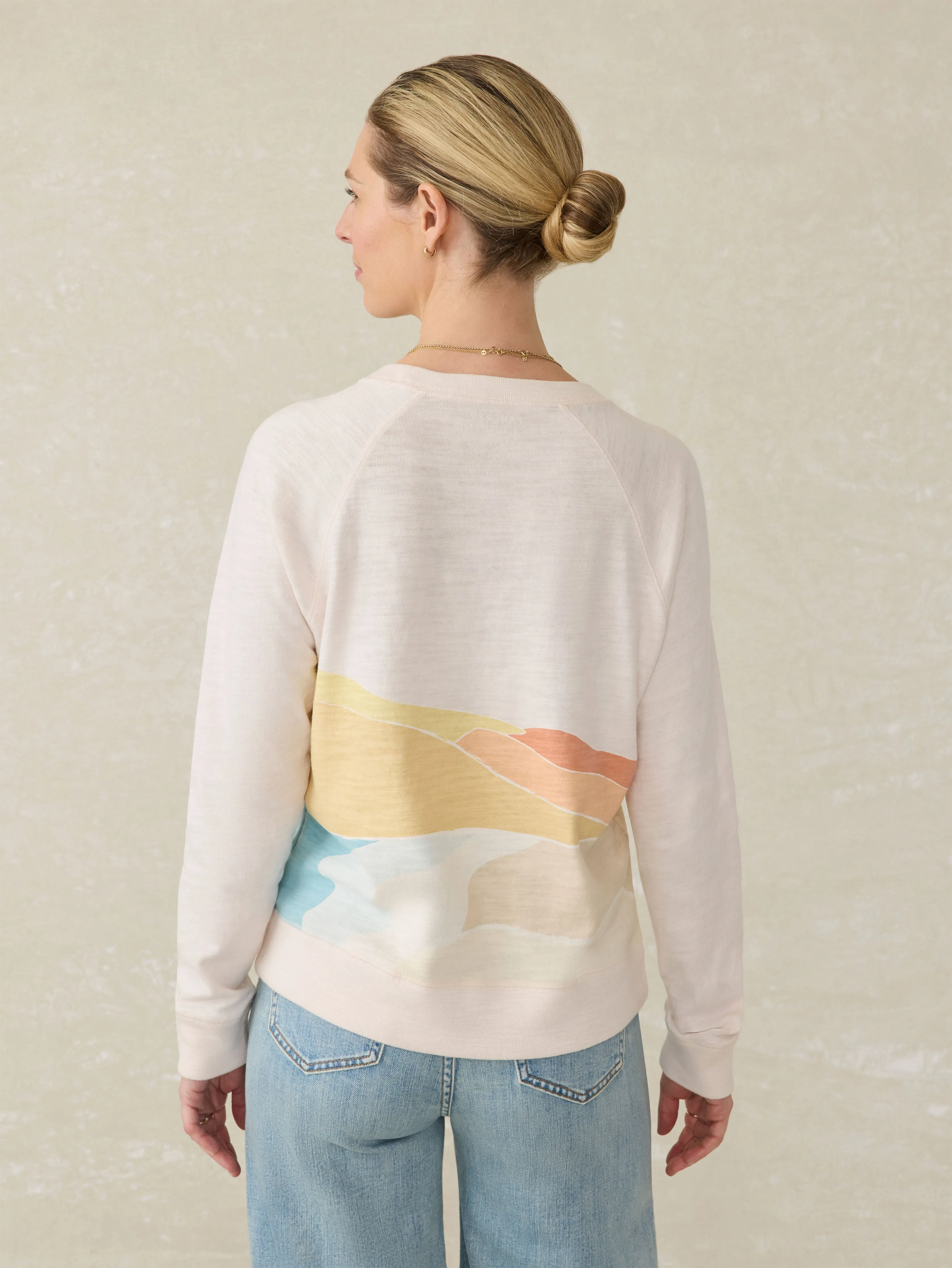 Sunwashed Slub Crew - Sandshell Soleil sold by Faherty product image thumbnail 2