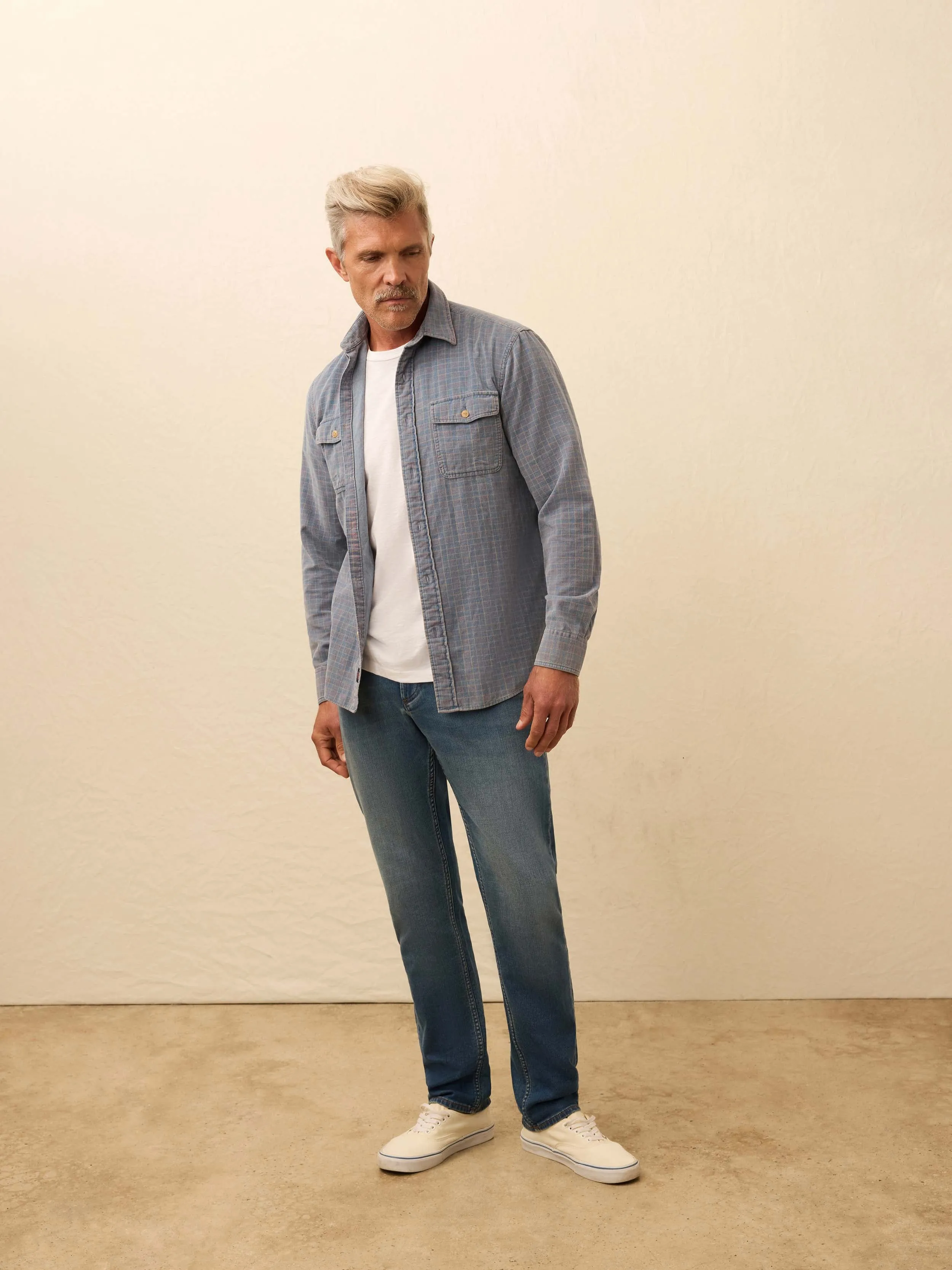 Corduroy Workshirt - Indigo Belle Plaid sold by Faherty product image thumbnail 3