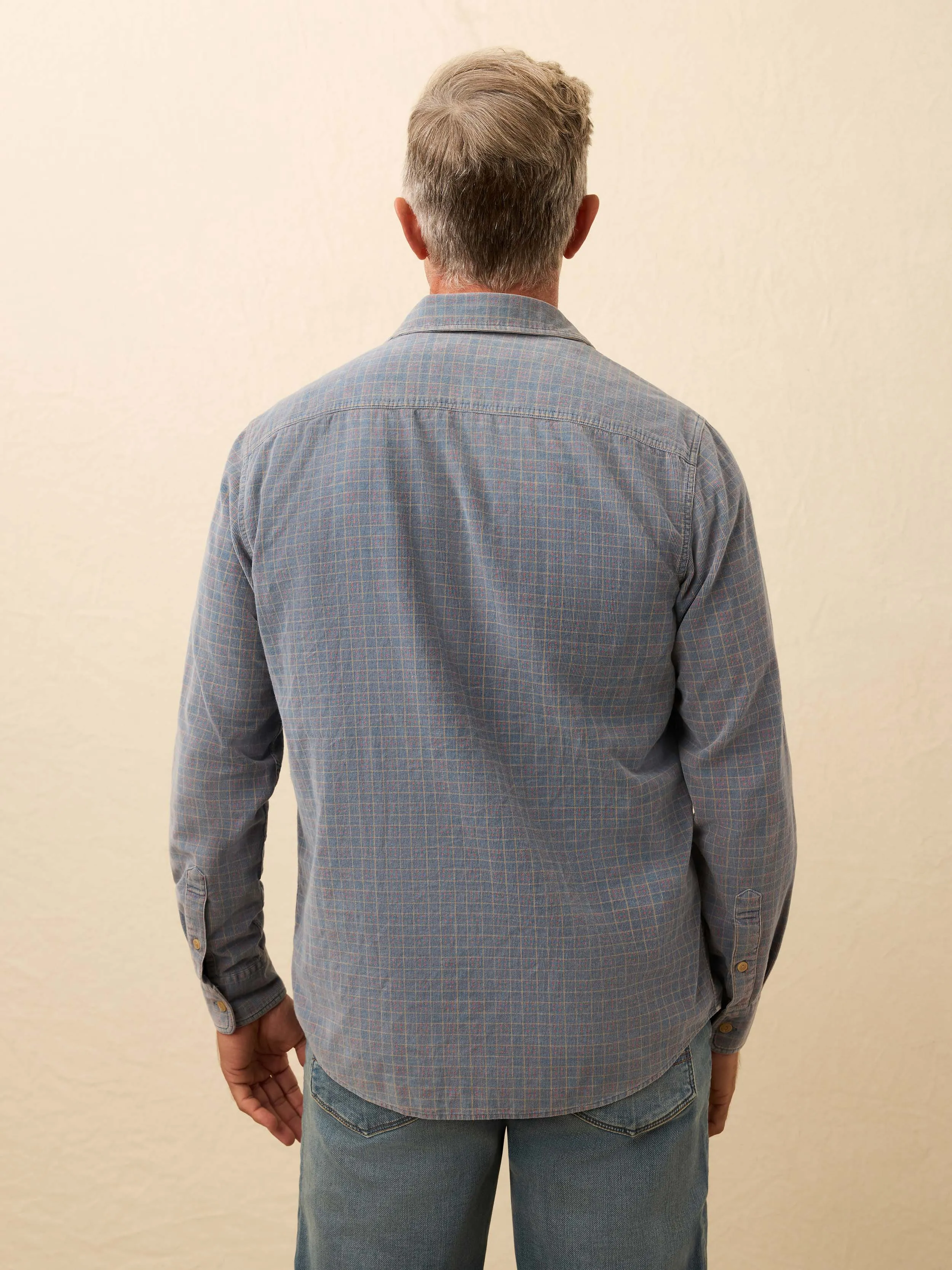 Corduroy Workshirt - Indigo Belle Plaid sold by Faherty product image thumbnail 5