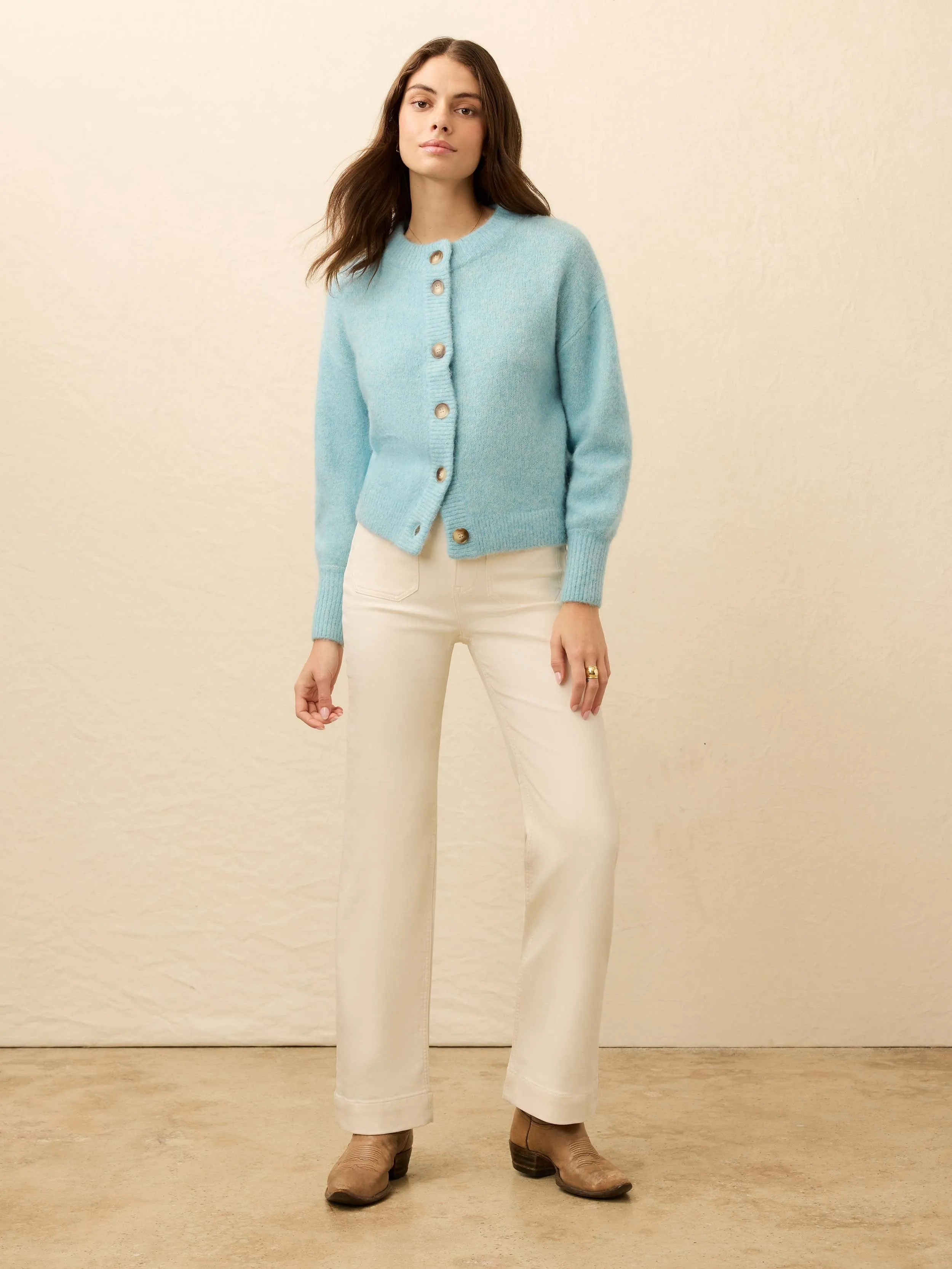 Alpine Cozy Cardigan - Lake Blue sold by Faherty product image thumbnail 3