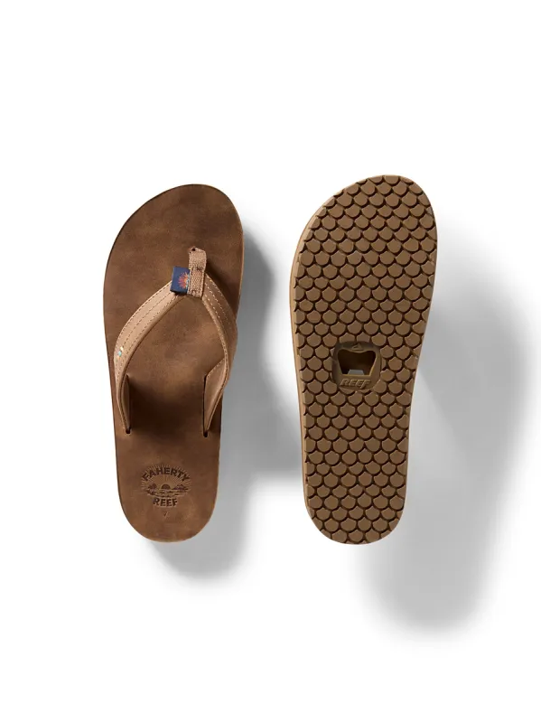 Faherty X REEF Women's Drift Away Flip Flop - Dark Brown sold by Faherty