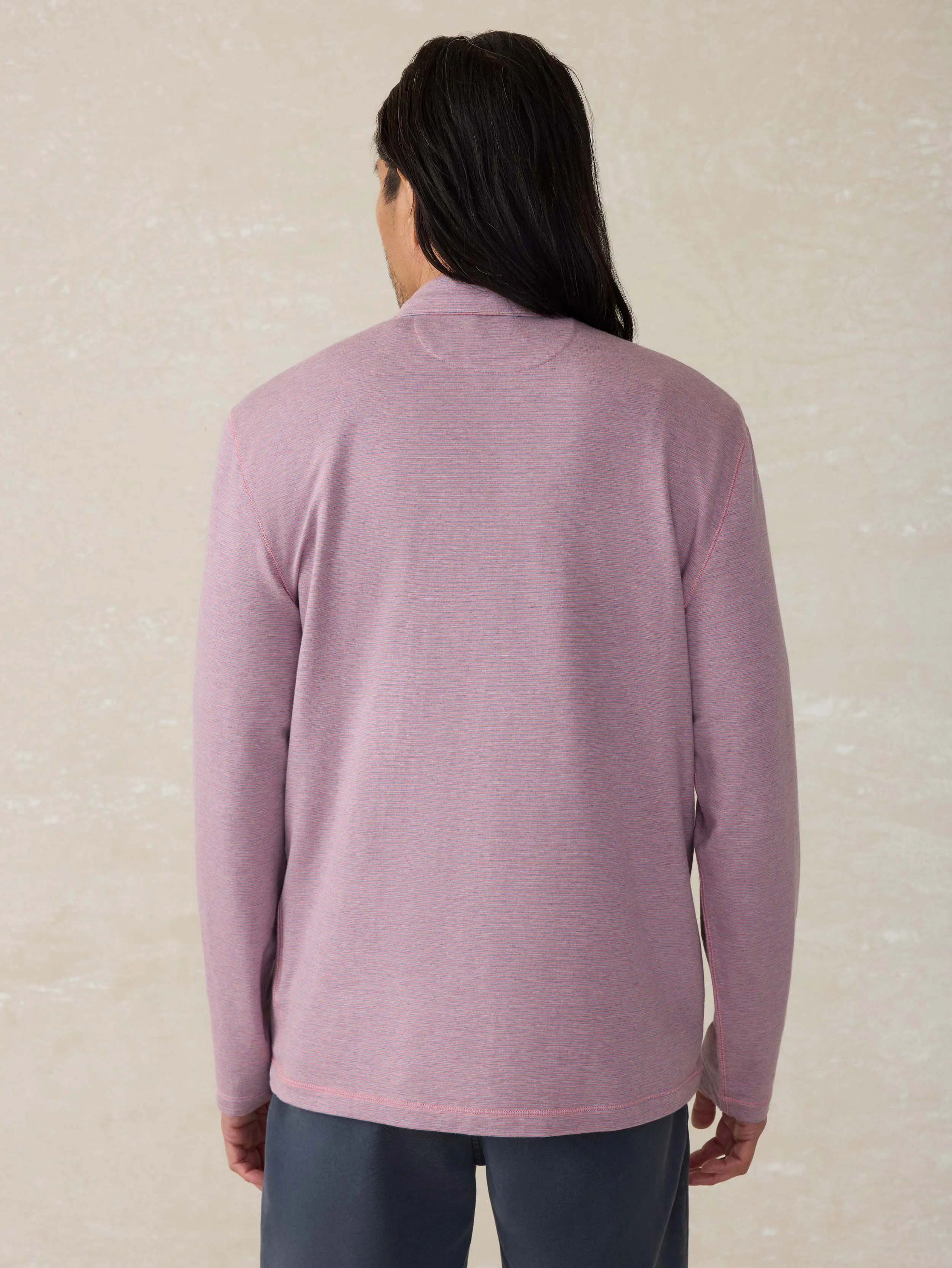 Movement Quarter Zip - Rose Creek Stripe sold by Faherty product image thumbnail 3