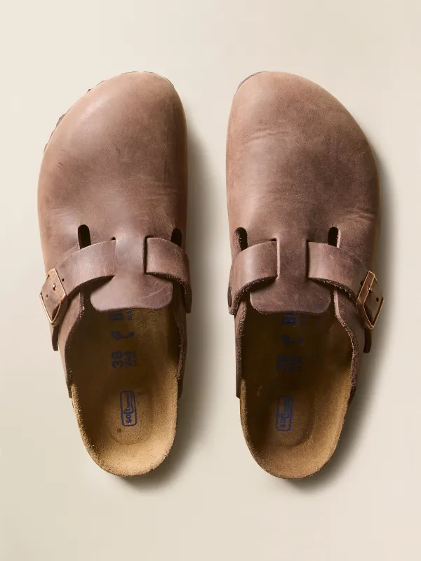Birkenstock Unisex Oiled Boston - Tobacco sold by Faherty