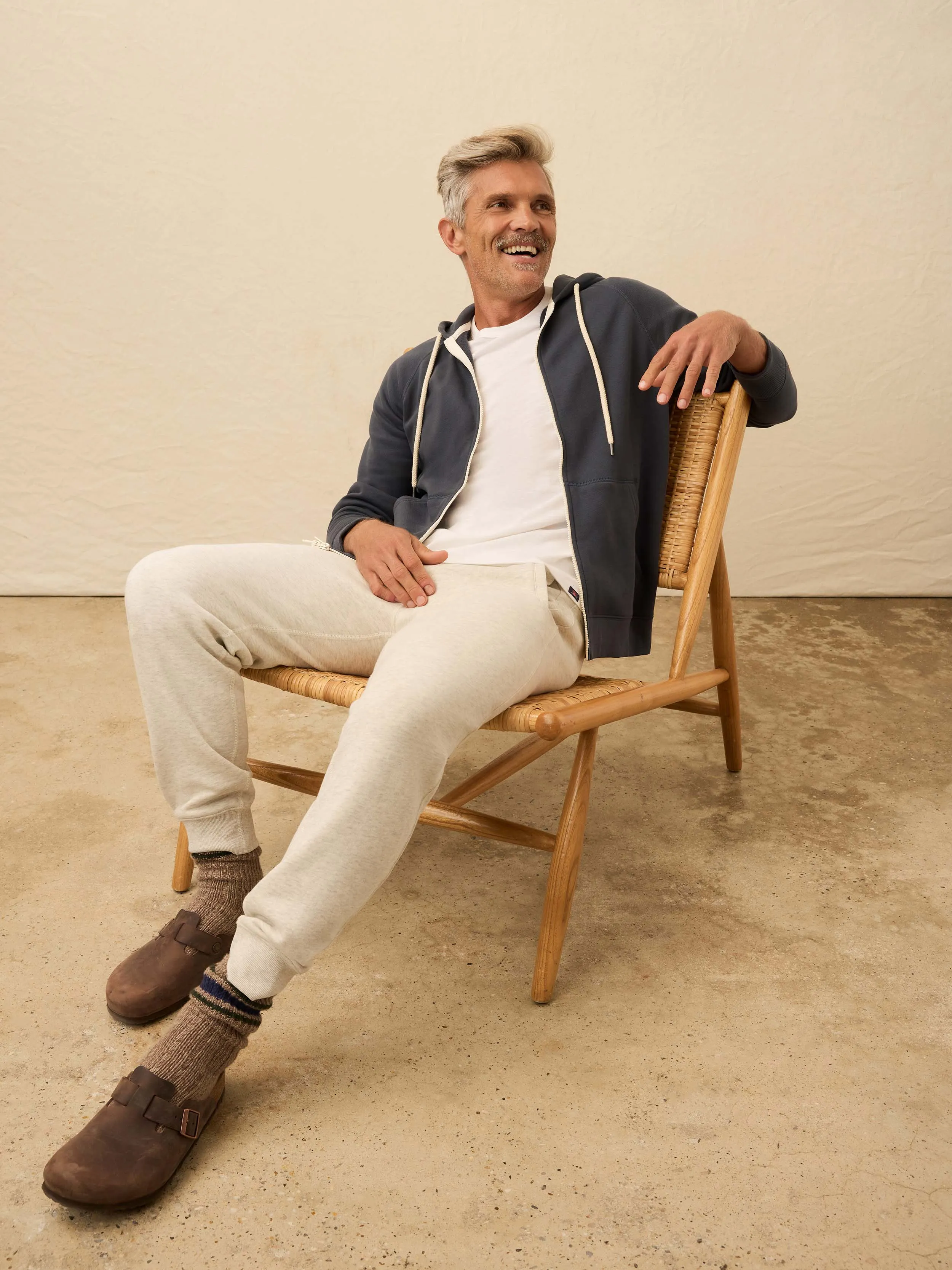 High Standard Fleece Zip Hoodie - Blue Nights sold by Faherty product image thumbnail 2