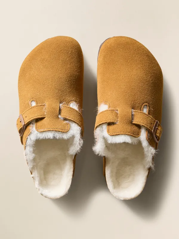 Birkenstock Women's Shearling Boston - Mink sold by Faherty