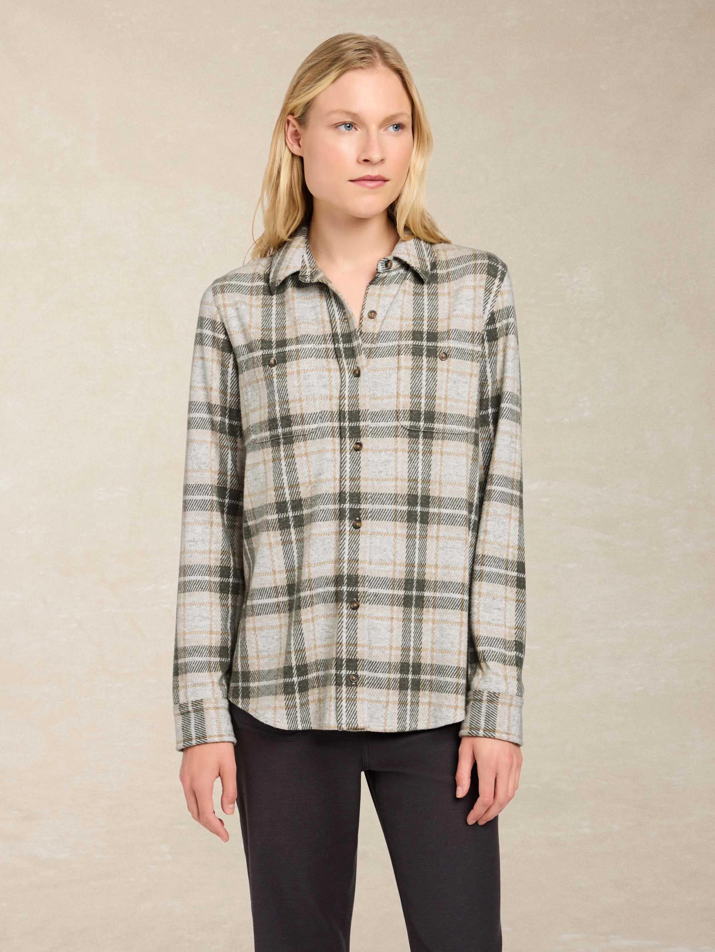 Legend™ Sweater Shirt - Olive Grove sold by Faherty