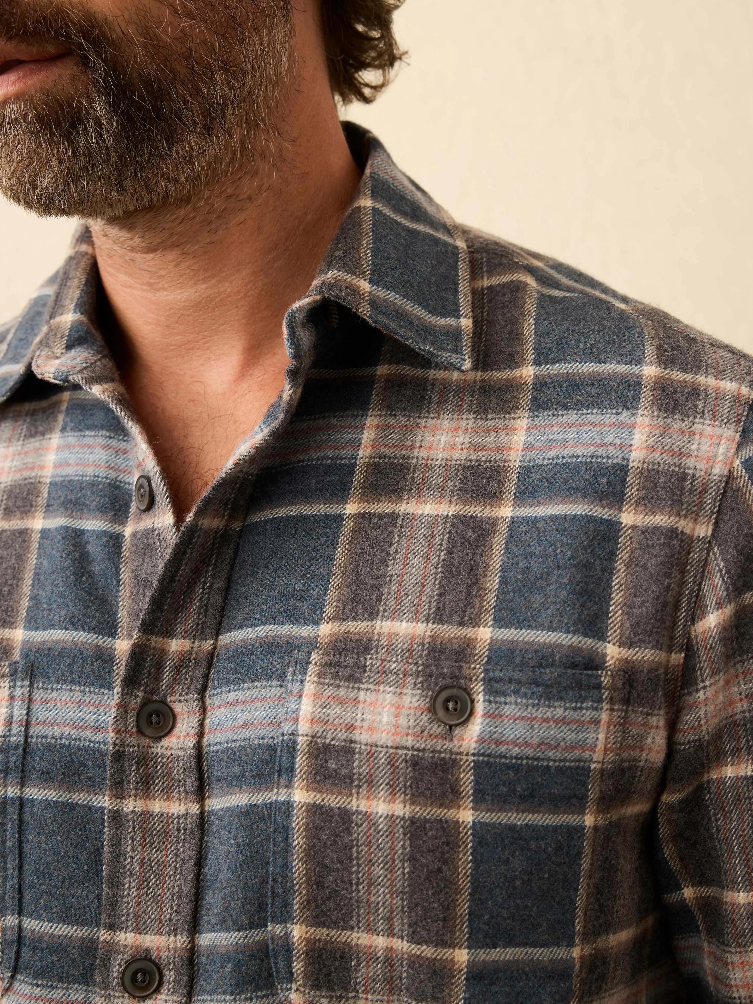 Heirloom Portuguese Flannel Shirt - Santa Cruz Plaid sold by Faherty product image thumbnail 5