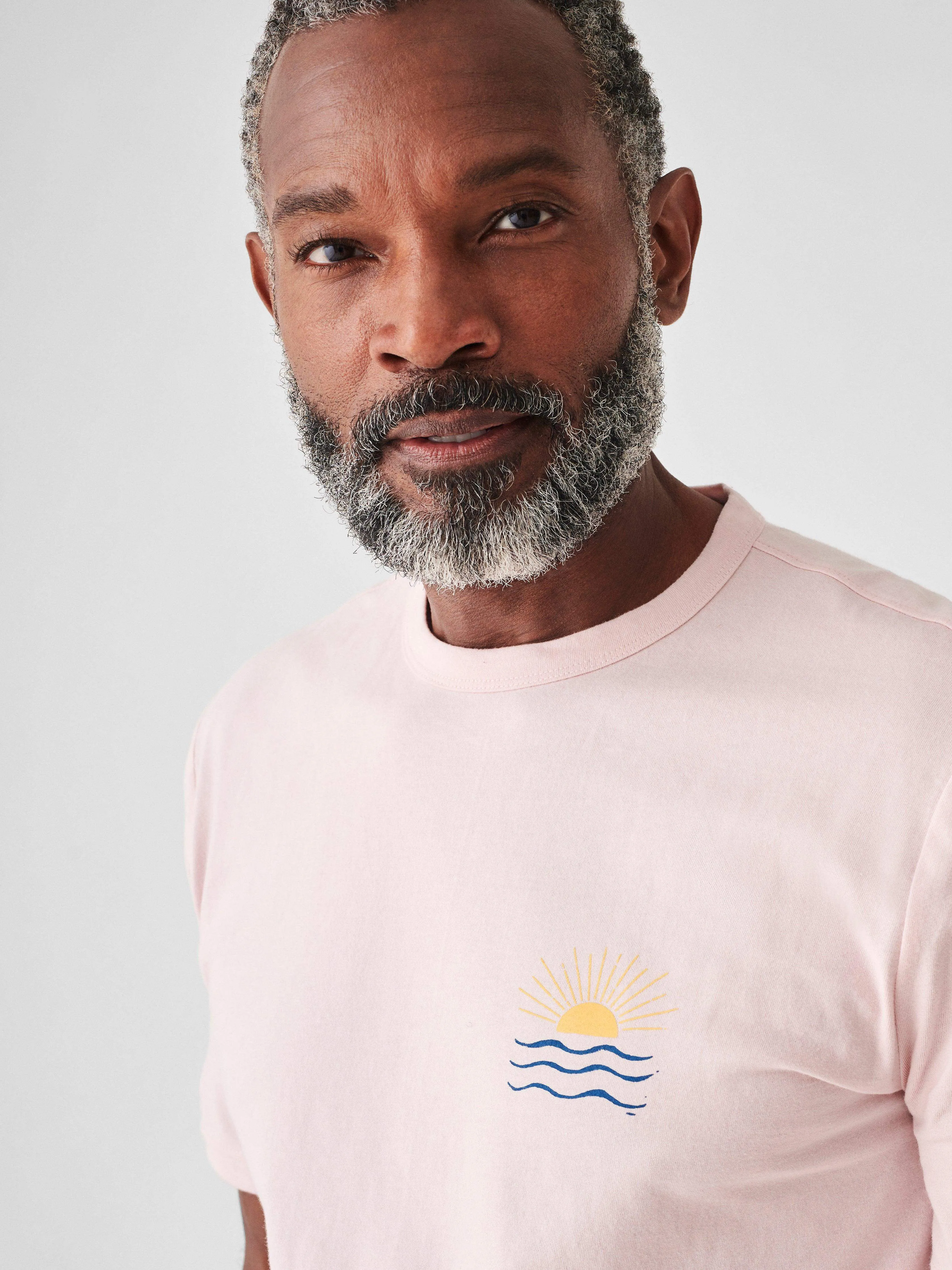 Graphic Cutback Tee - Faded Pink sold by Faherty product image thumbnail 3