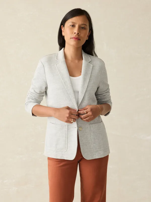 Inlet Knit Blazer - Heather Grey sold by Faherty