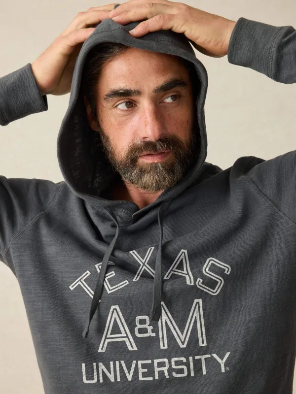 Texas A&M Sunwashed Organic Hoodie - Graphite sold by Faherty
