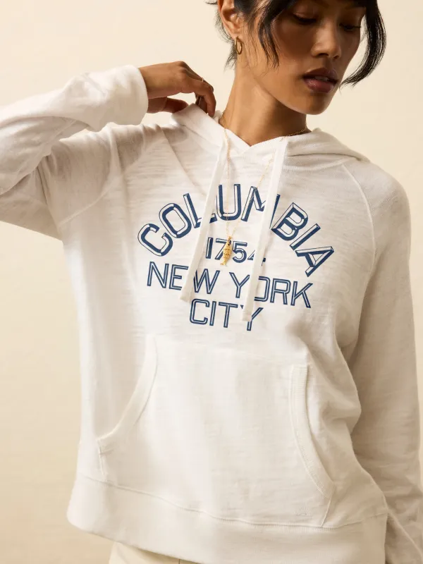 Columbia Sunwashed Midweight Organic Hoodie - White sold by Faherty