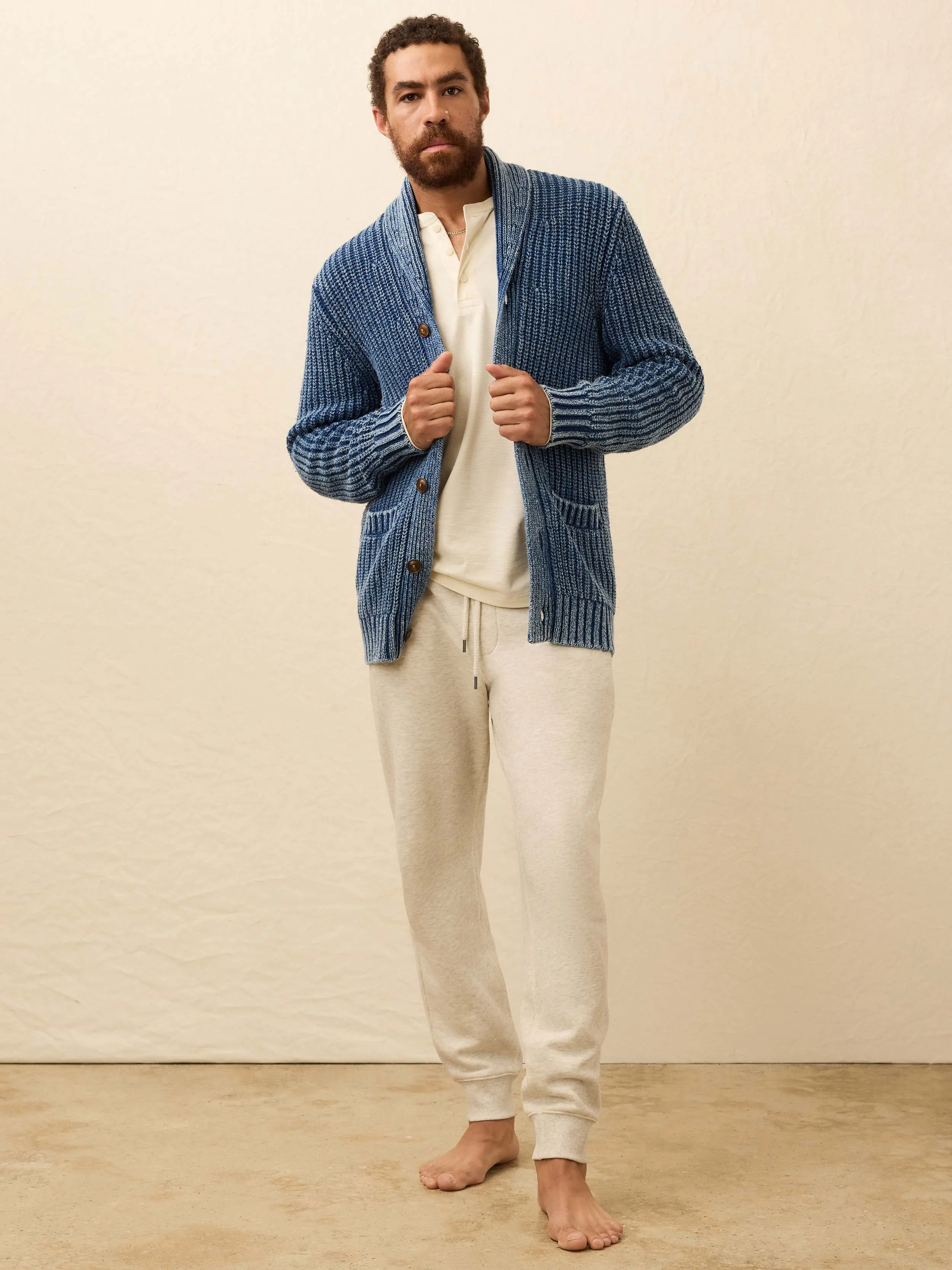 Chunky Indigo Cardigan - Windcliff Indigo Wash sold by Faherty product image thumbnail 3