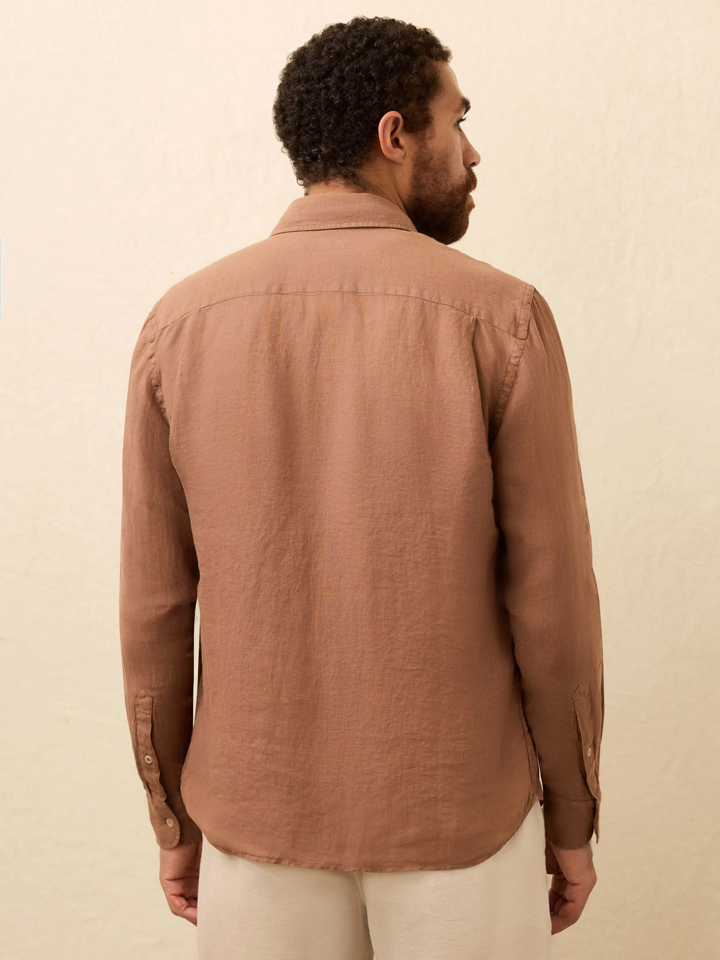 Laguna Linen Shirt - Chestnut Woods sold by Faherty product image thumbnail 4