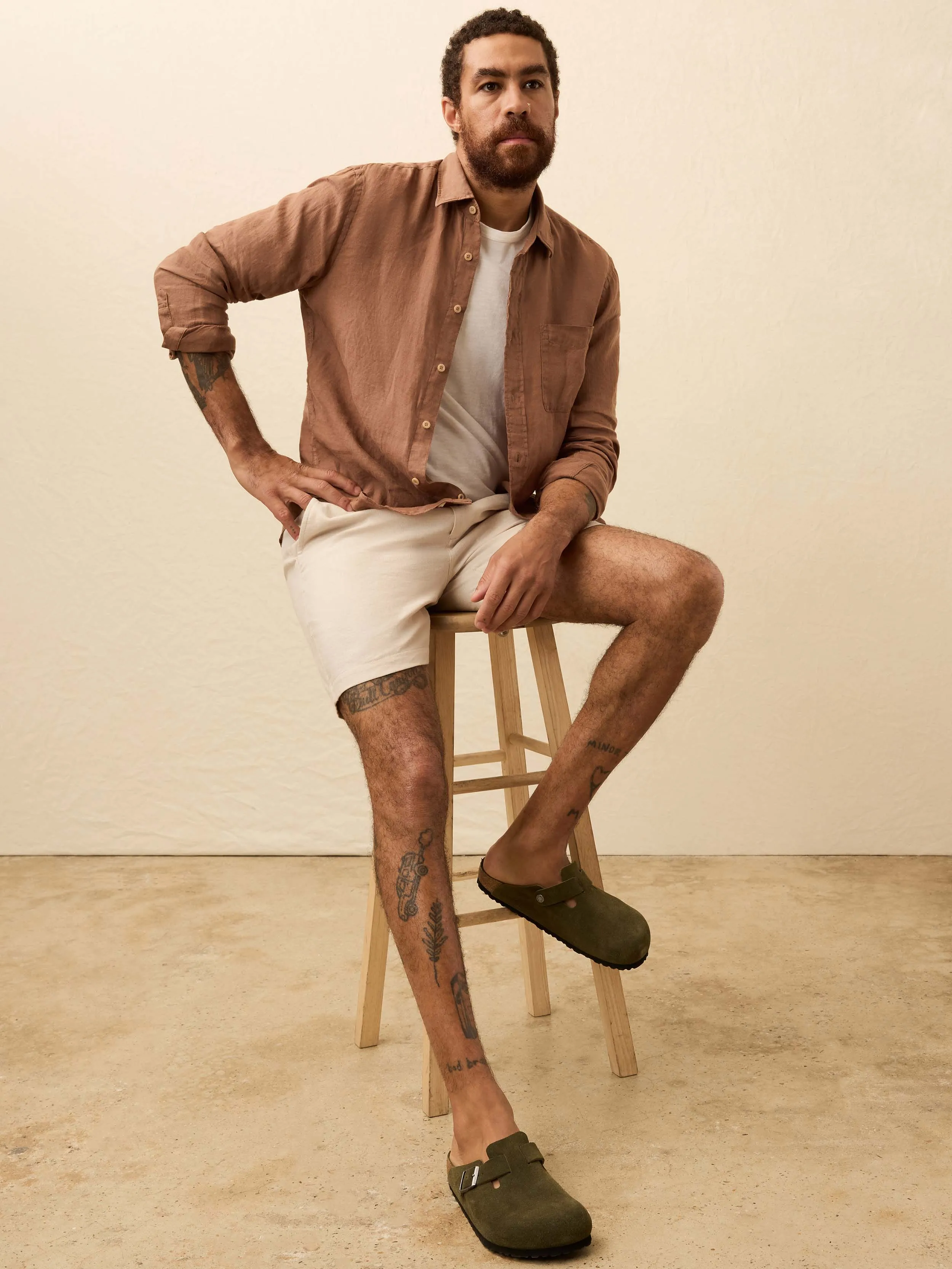Laguna Linen Shirt - Chestnut Woods sold by Faherty product image thumbnail 3
