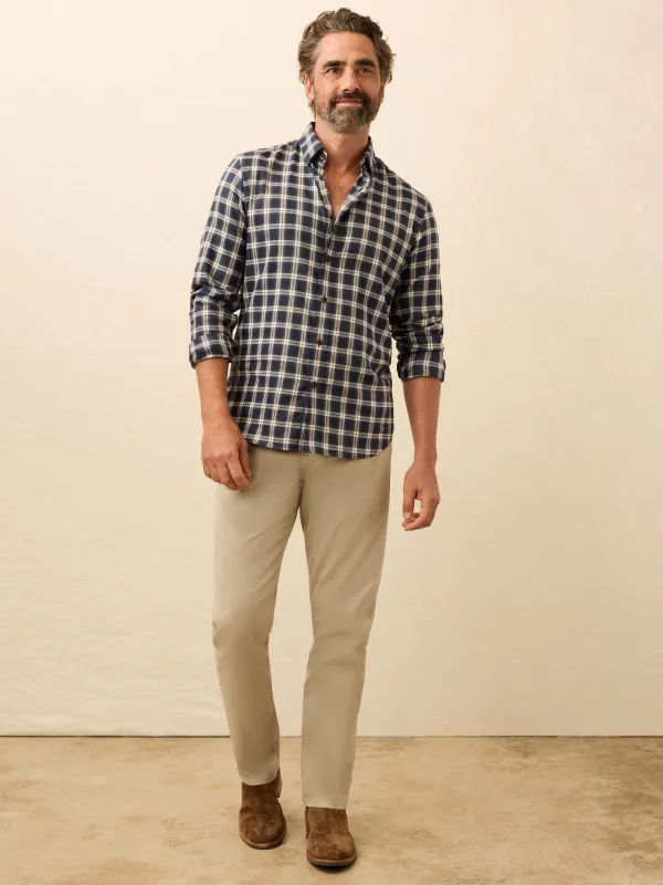 Soft Twill Movement Shirt - Navy Smoke Plaid sold by Faherty