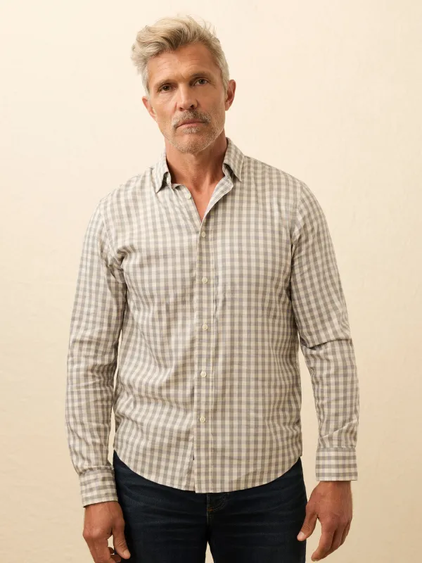 Soft Twill Movement Shirt - Wind Grey Gingham sold by Faherty