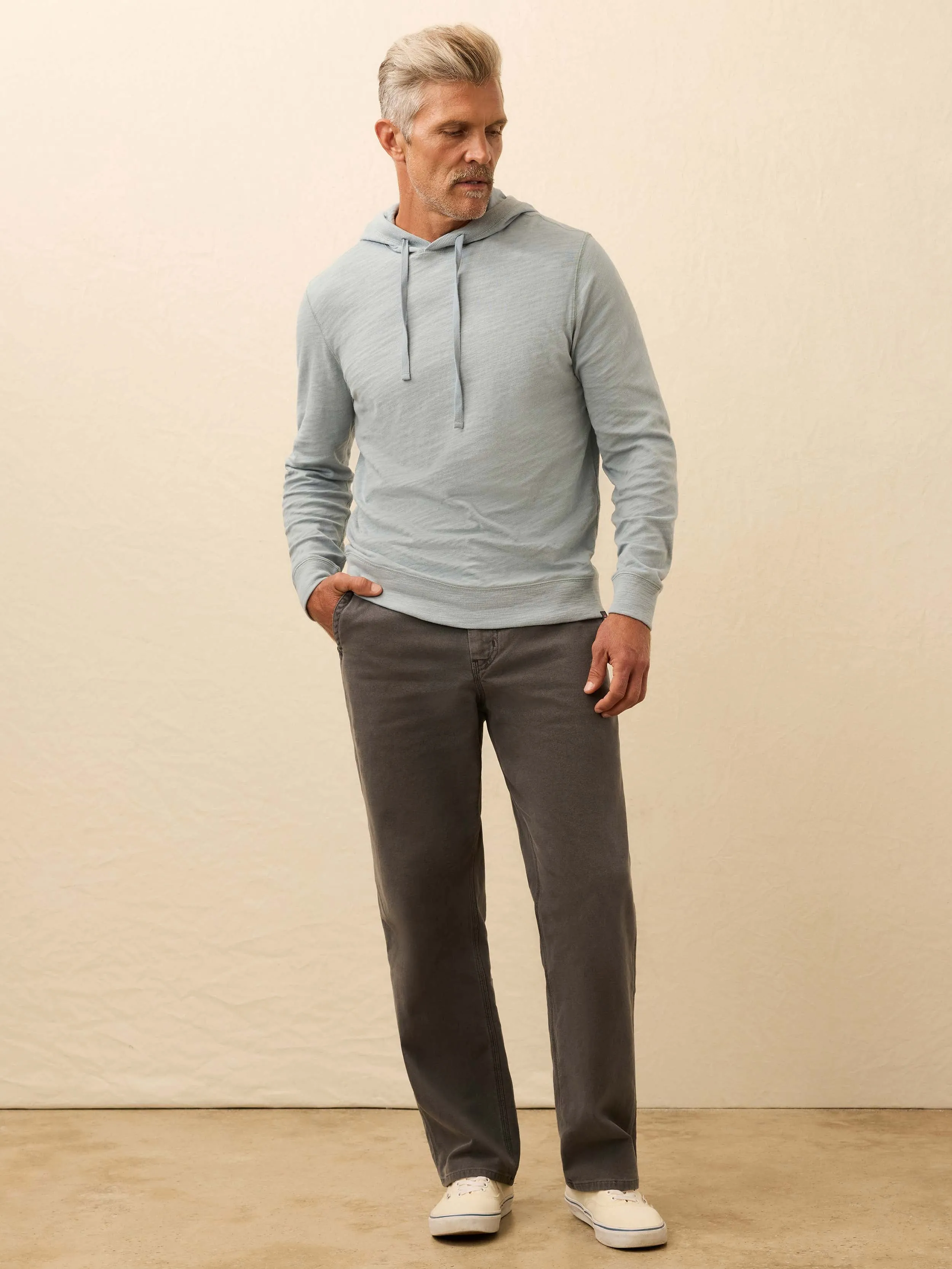 Sunwashed Organic Hoodie - Alaskan Blue sold by Faherty