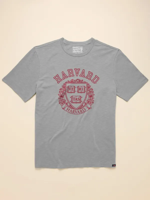 Harvard Sunwashed Tee - Granite Heather sold by Faherty