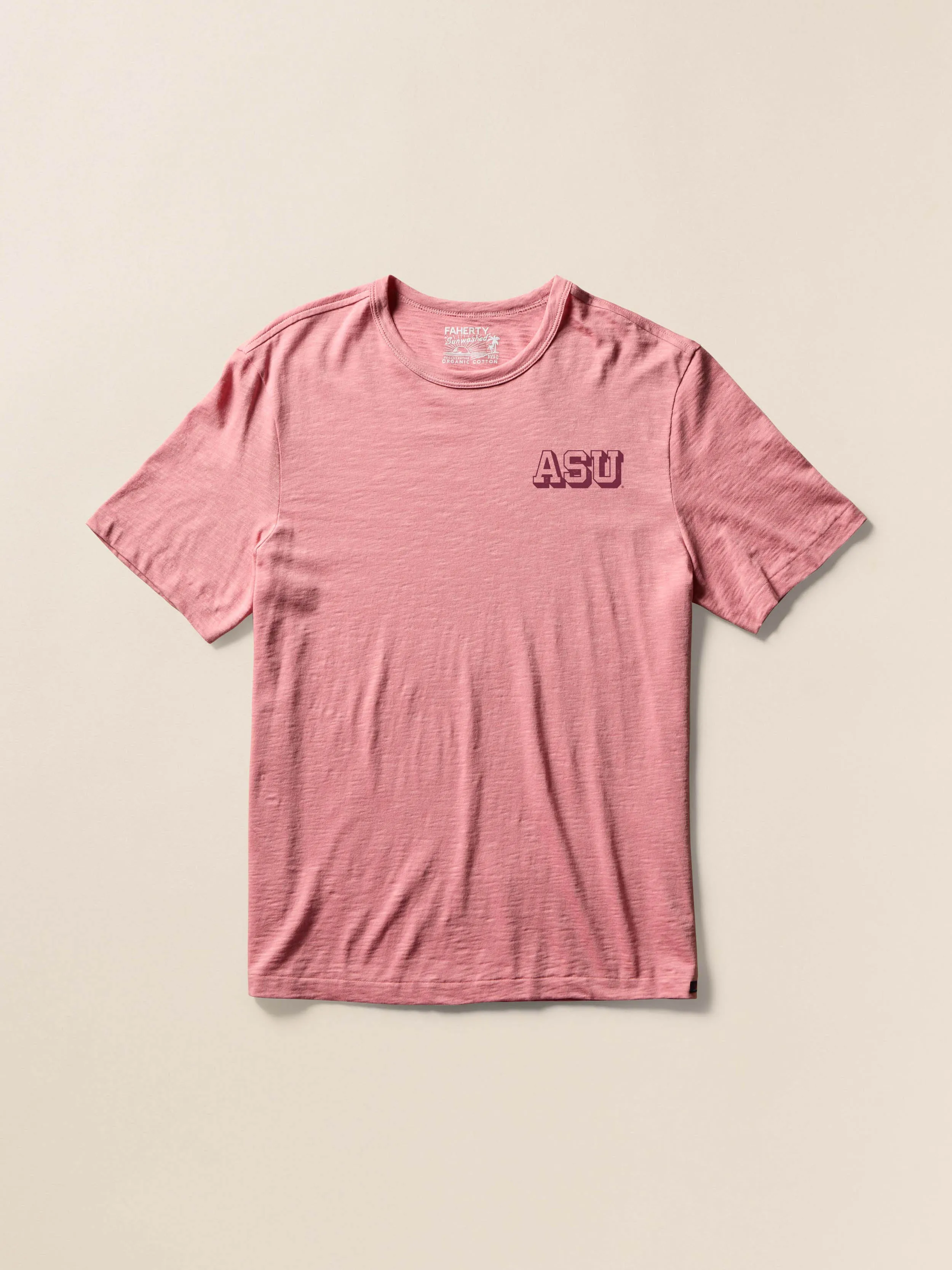 Arizona State University Sunwashed Tee - Faded Flag sold by Faherty