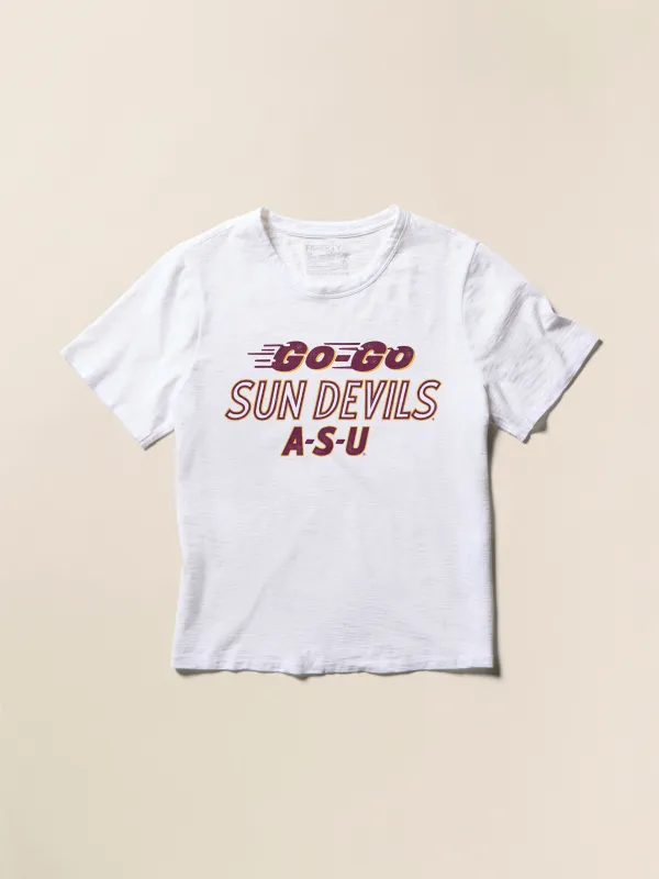 Arizona State University Sunwashed Essential Tee - White sold by Faherty