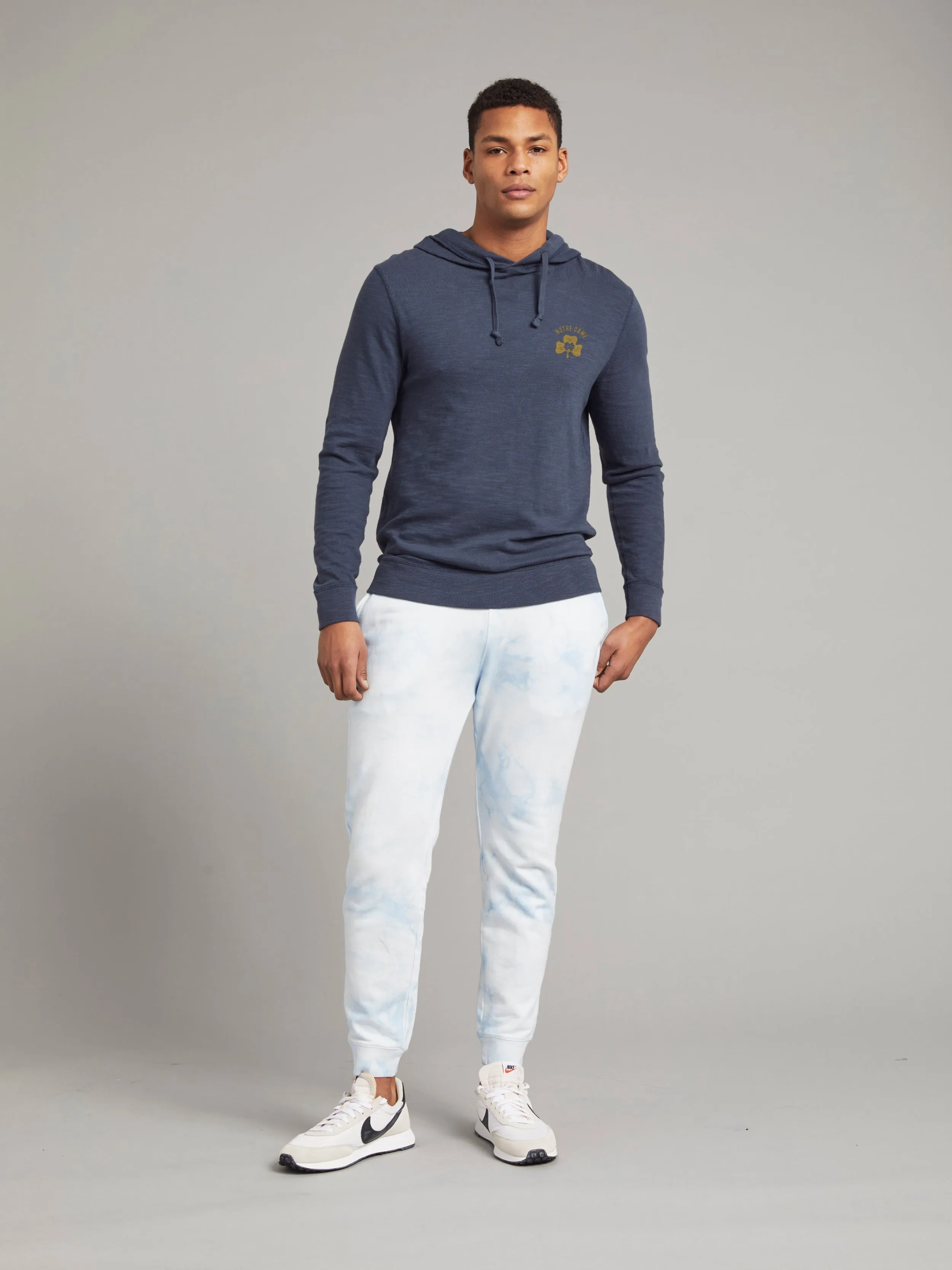 Notre Dame Sunwashed Organic Hoodie - Blue Nights sold by Faherty product image thumbnail 2