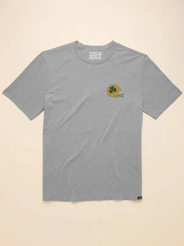 Notre Dame Sunwashed Tee - Granite Heather sold by Faherty