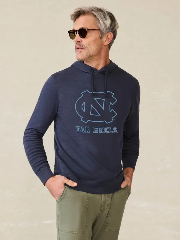 University of North Carolina Sunwashed Midweight Organic Hoodie - Blue Nights sold by Faherty