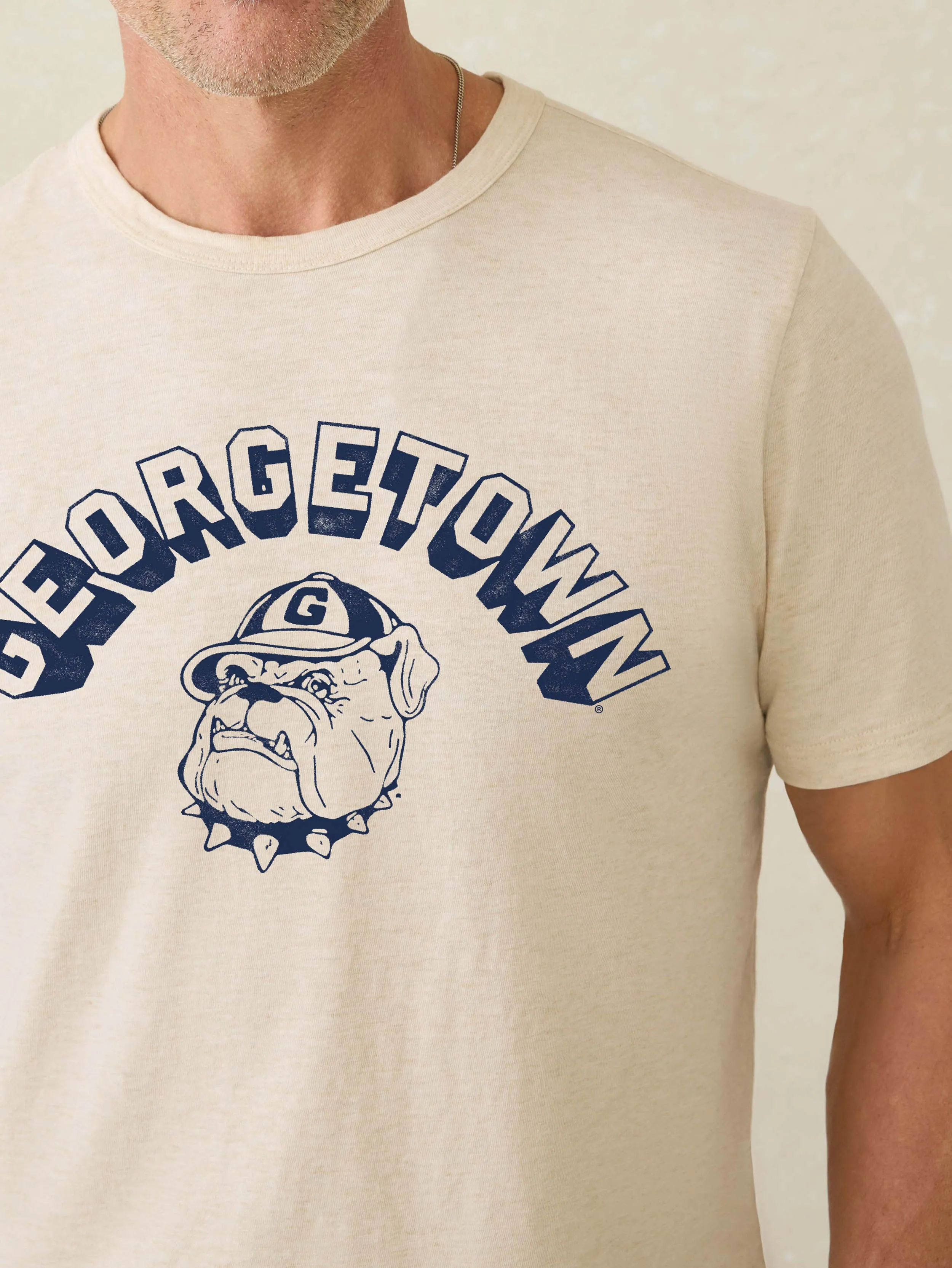 Georgetown Sunwashed Tee - Island Dune Heather sold by Faherty product image thumbnail 2
