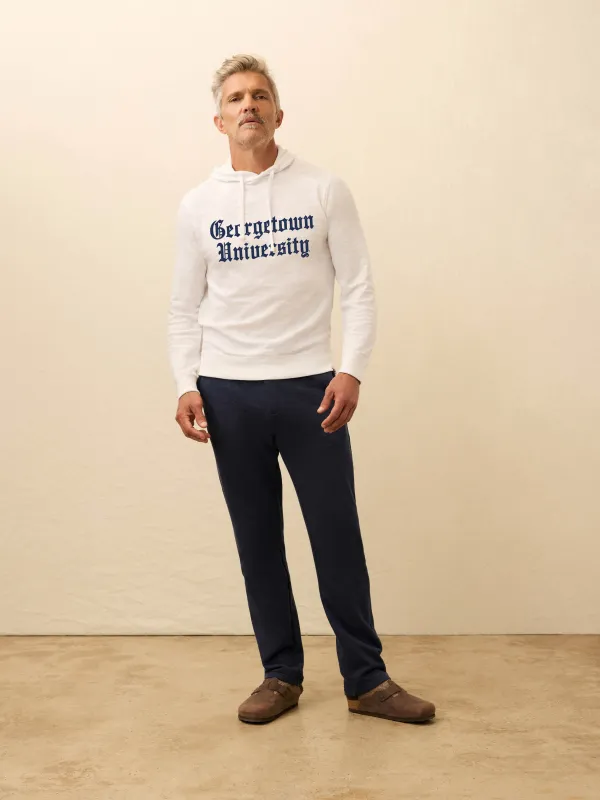 Georgetown Sunwashed Midweight Organic Hoodie - White sold by Faherty