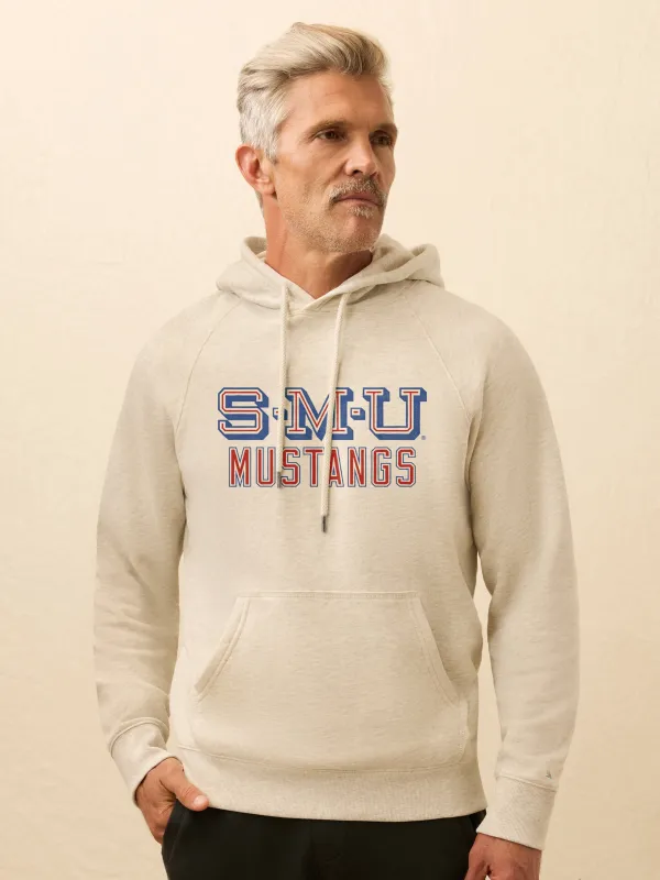 Southern Methodist University High Standard Fleece Hoodie - Antique Ivory Heather sold by Faherty