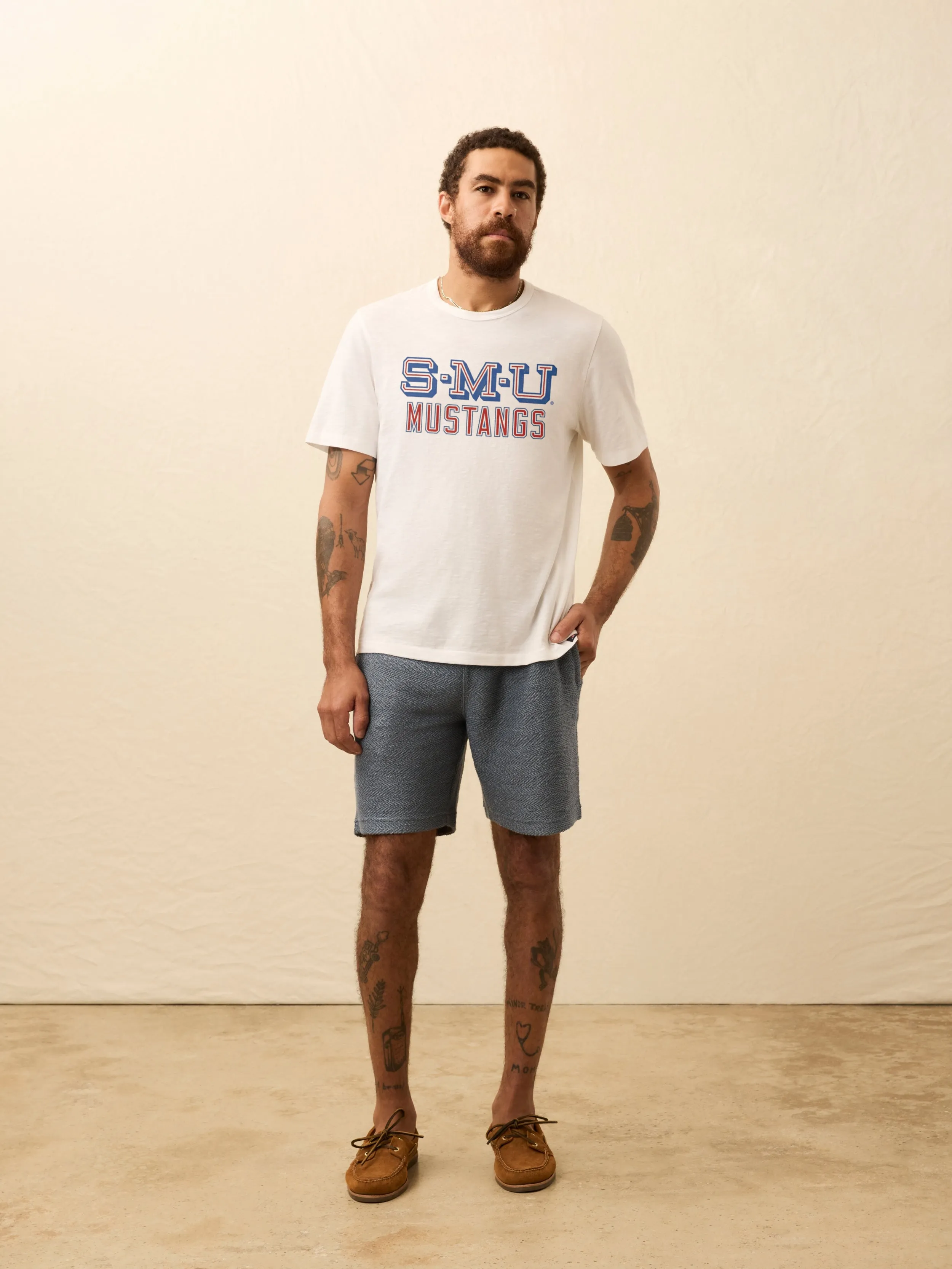 Southern Methodist University Sunwashed Tee - White sold by Faherty product image thumbnail 2