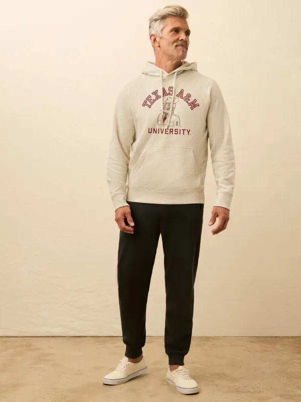 Texas A&M High Standard Fleece Hoodie - Antique Ivory Heather sold by Faherty