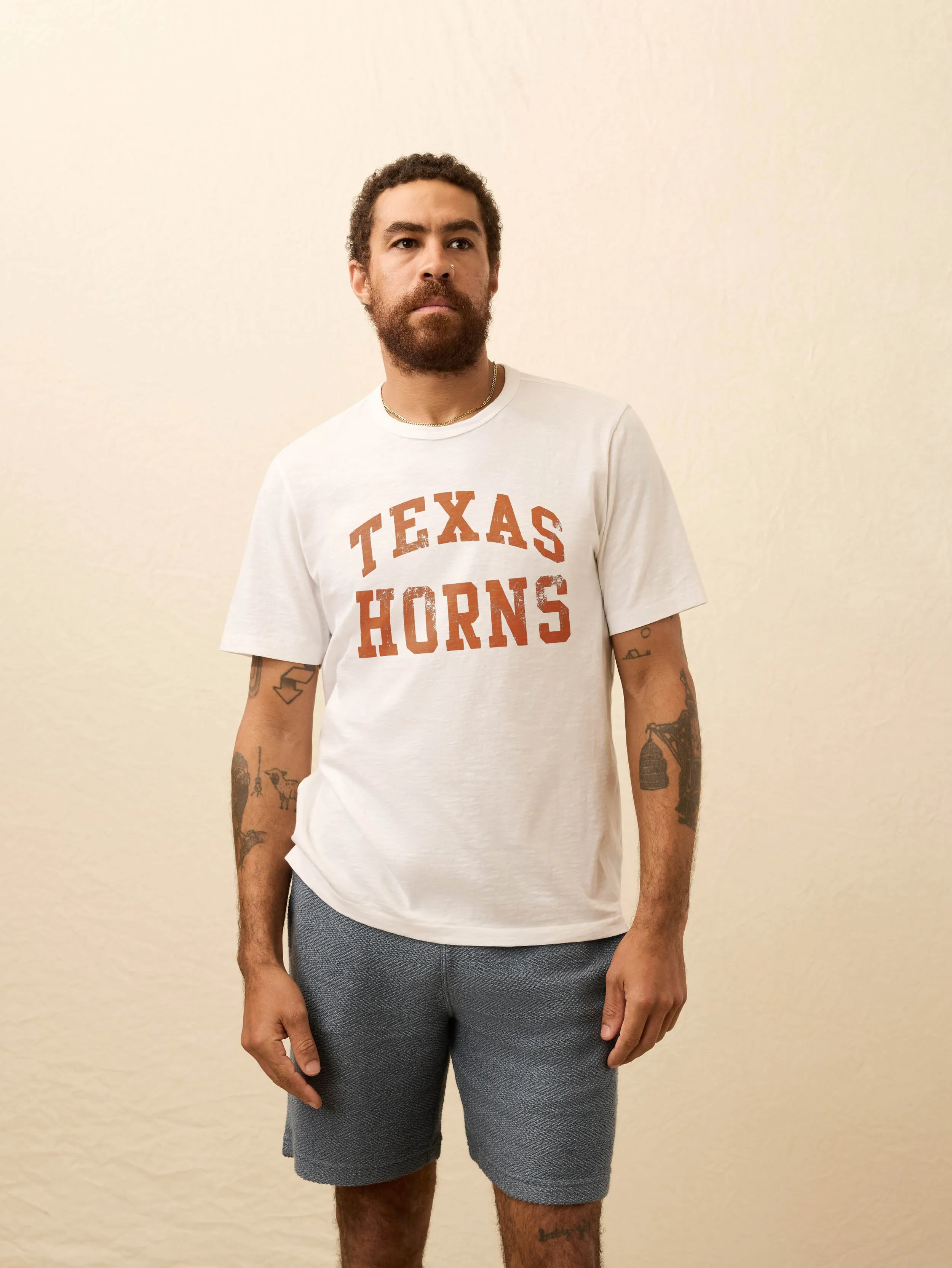 University of Texas Sunwashed Tee - White sold by Faherty product image thumbnail 2