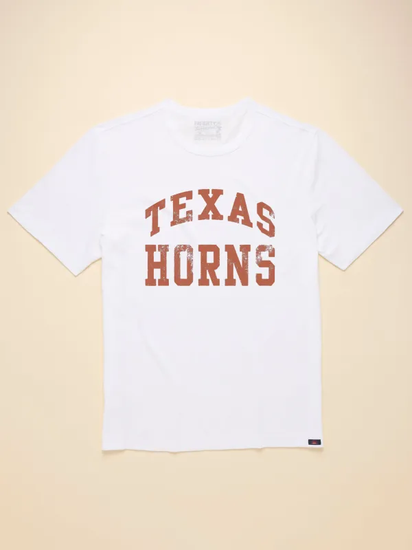 University of Texas Sunwashed Tee - White sold by Faherty