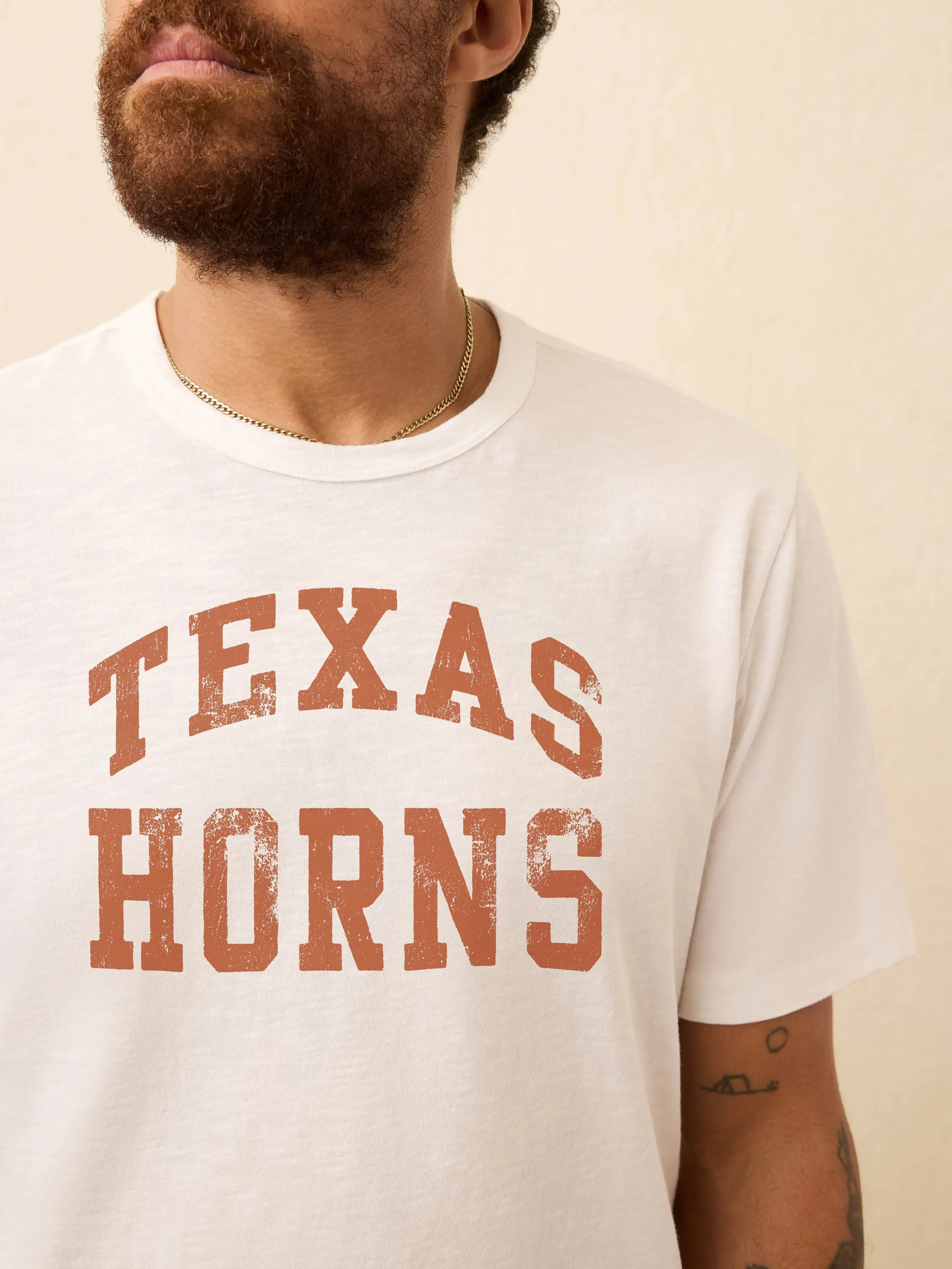 University of Texas Sunwashed Tee - White sold by Faherty product image thumbnail 3