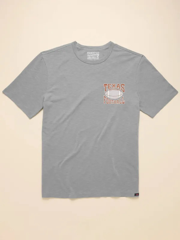 University of Texas Sunwashed Tee - Granite Heather sold by Faherty