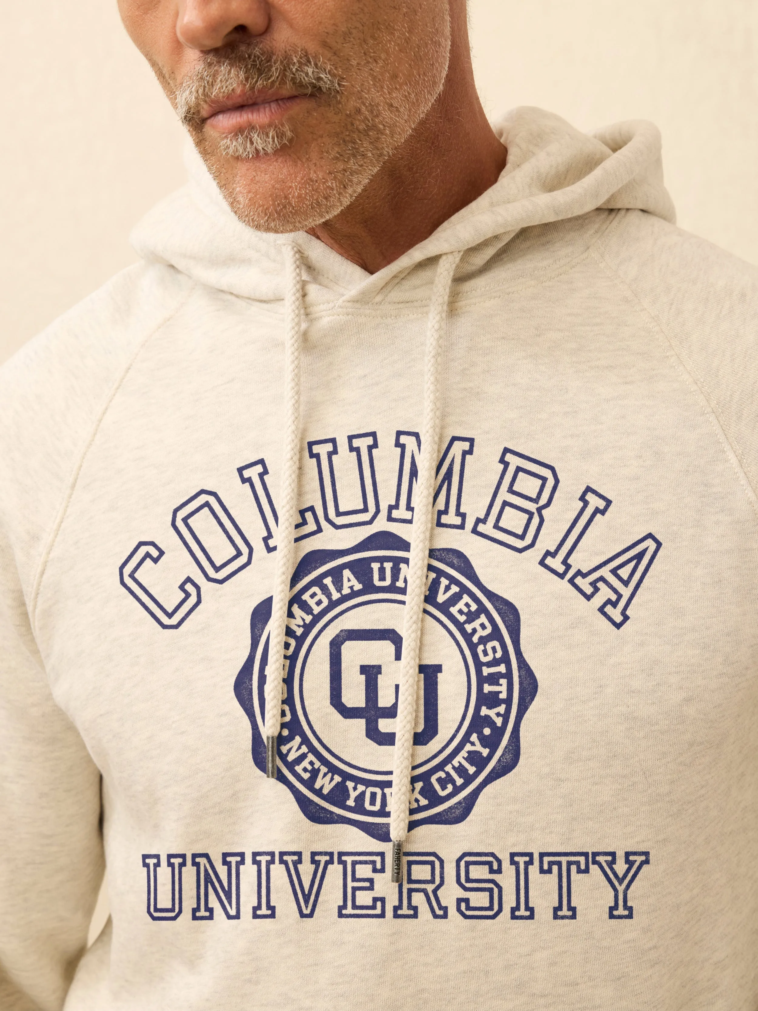 Columbia High Standard Fleece Hoodie - Antique Ivory Heather sold by Faherty product image thumbnail 2